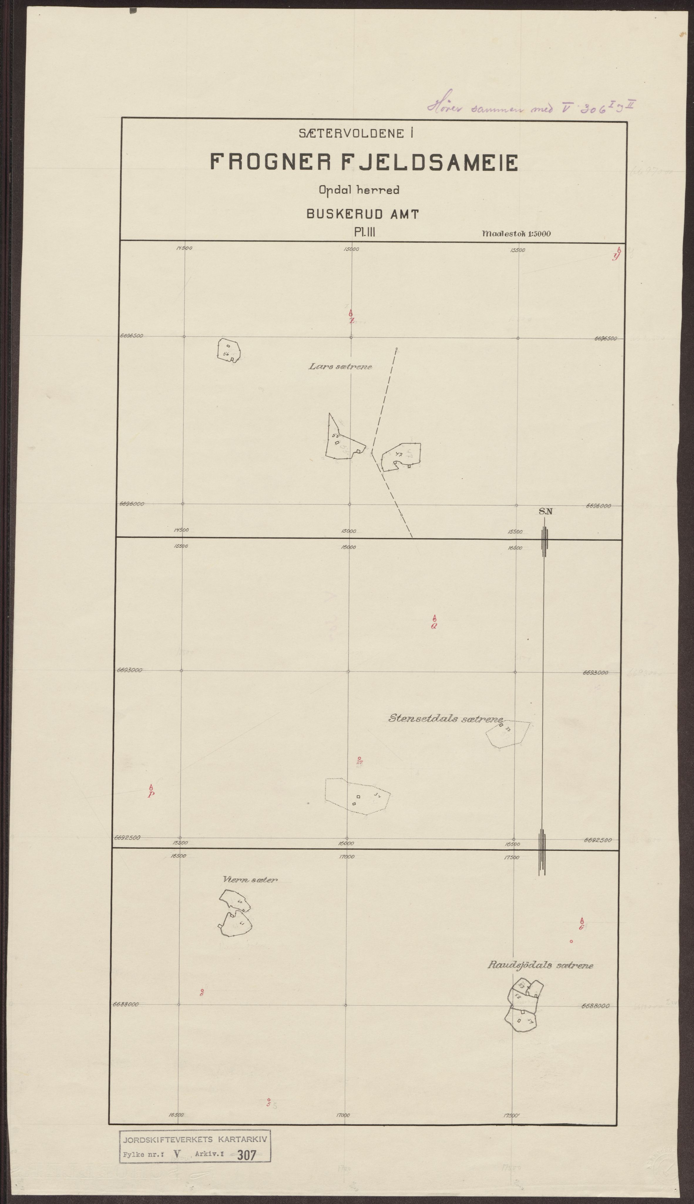 Jordskifteverkets kartarkiv, RA/S-3929/T, 1859-1988, p. 447