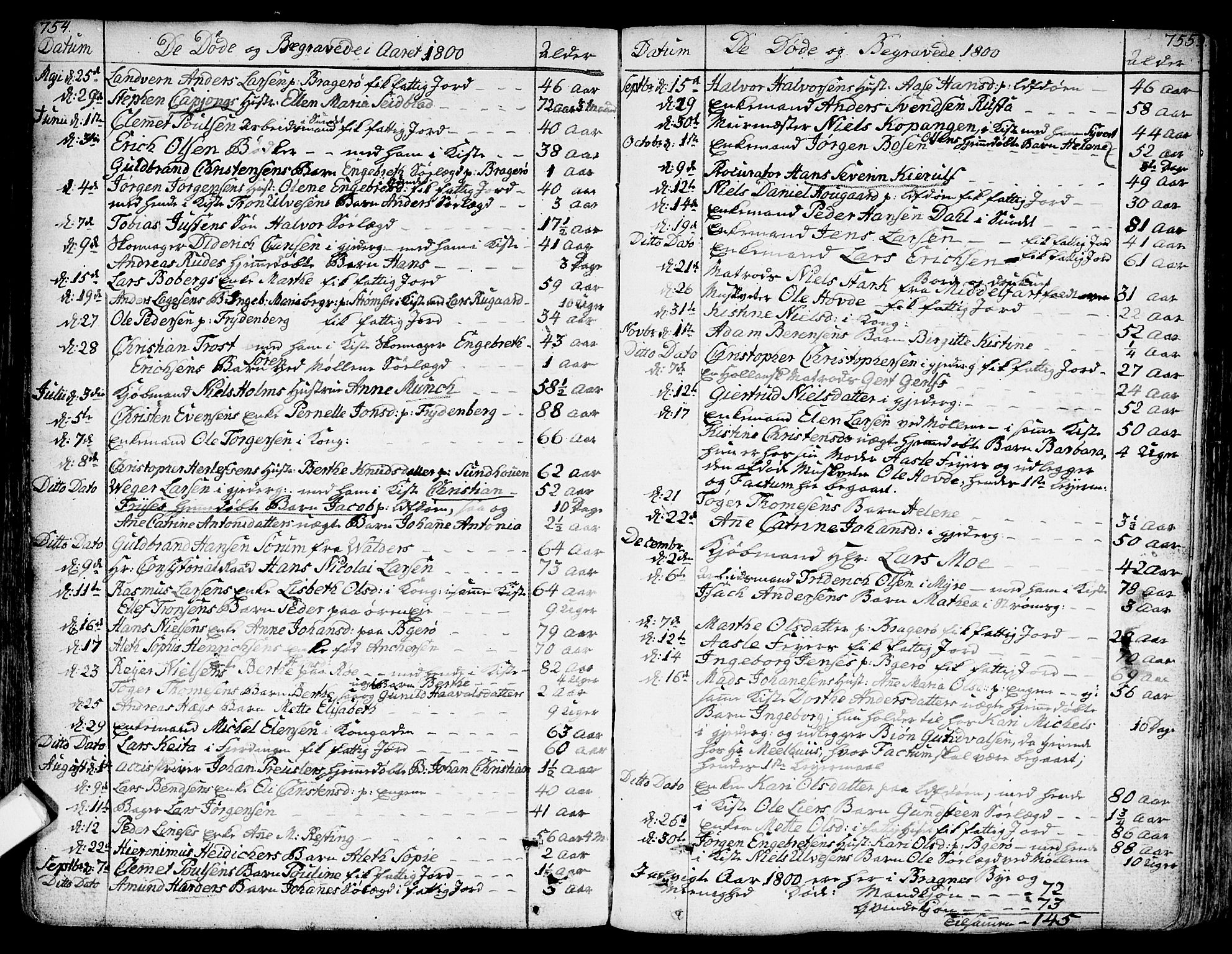Bragernes kirkebøker, SAKO/A-6/F/Fa/L0006a: Parish register (official) no. I 6, 1782-1814, p. 754-755
