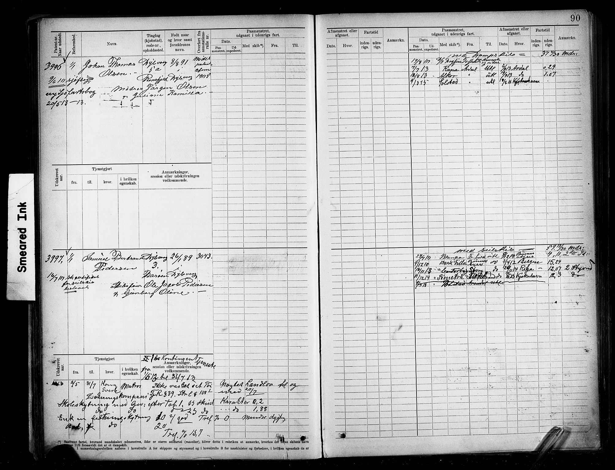 Tvedestrand mønstringskrets, AV/SAK-2031-0011/F/Fb/L0020: Hovedrulle A nr 3819-4409, U-36, 1906-1918, p. 95