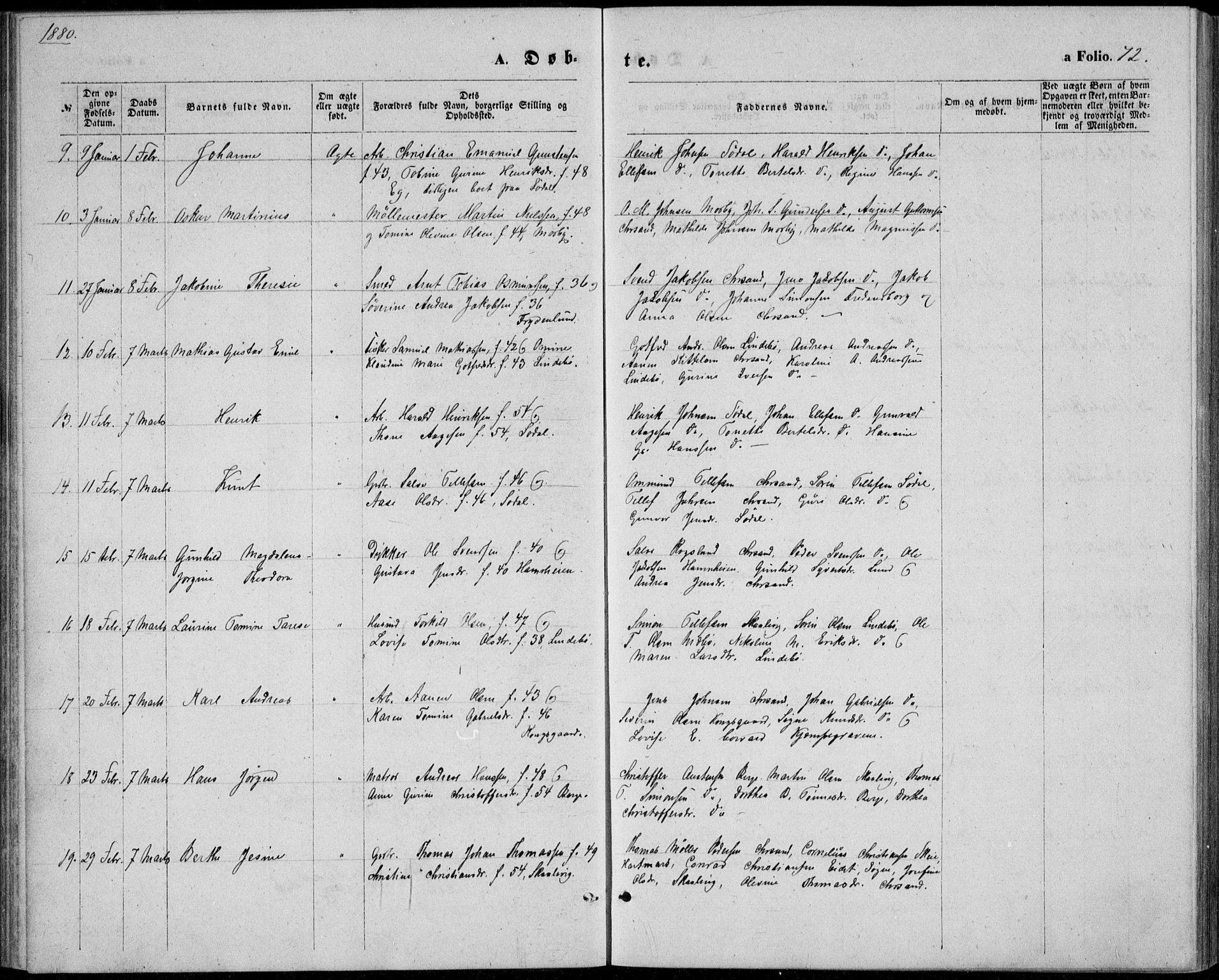 Oddernes sokneprestkontor, AV/SAK-1111-0033/F/Fb/Fba/L0007: Parish register (copy) no. B 7, 1869-1887, p. 72