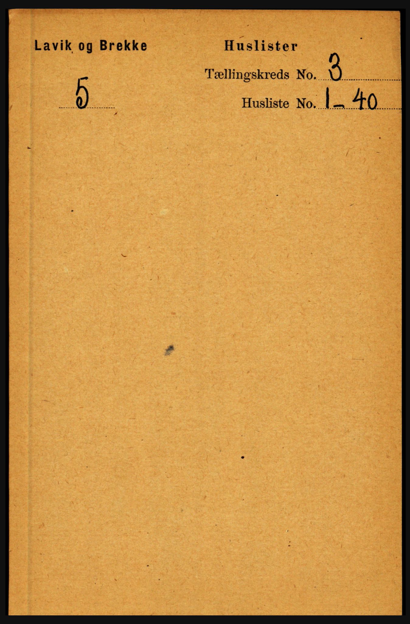 RA, 1891 census for 1415 Lavik og Brekke, 1891, p. 453