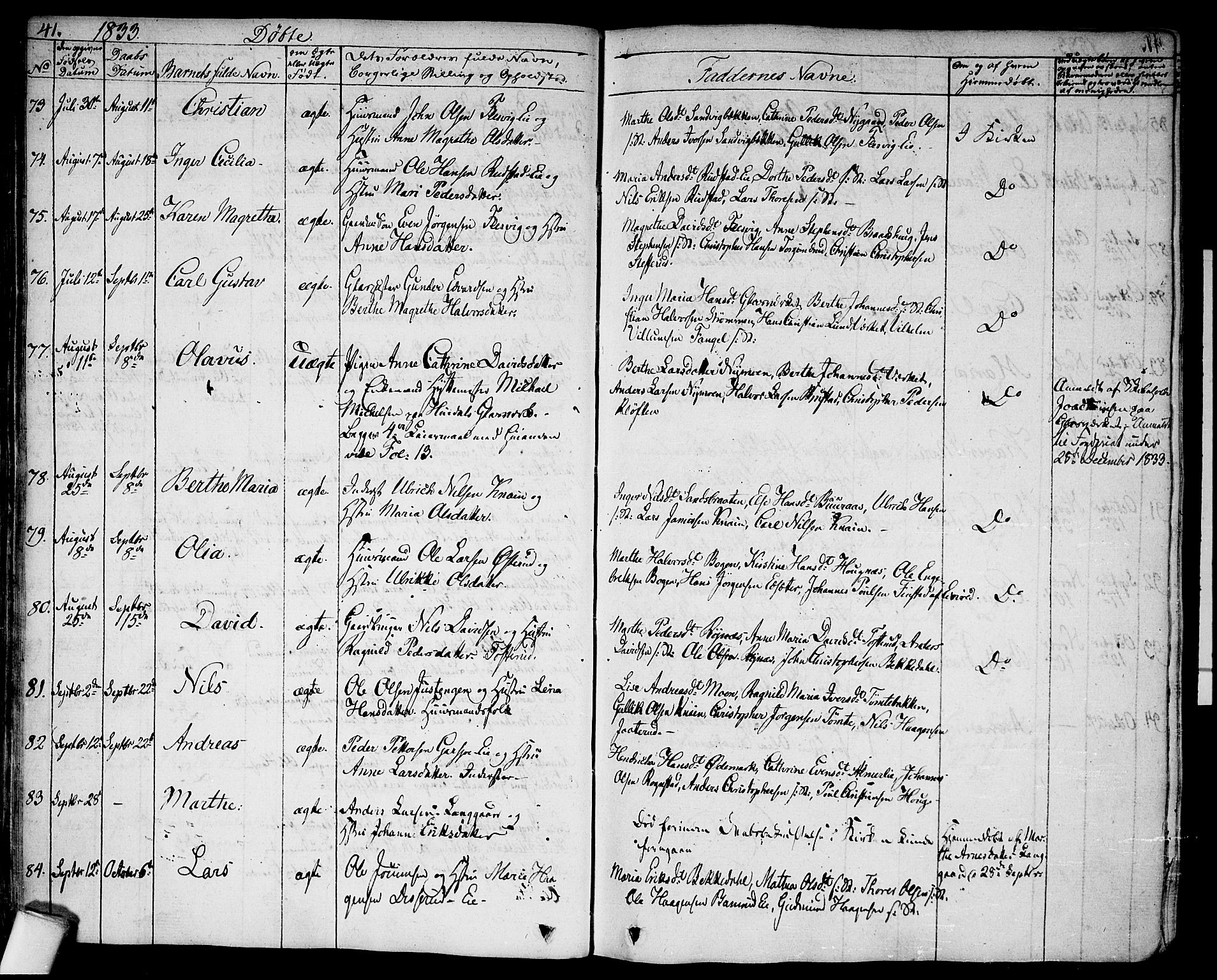 Hurdal prestekontor Kirkebøker, AV/SAO-A-10889/F/Fa/L0004: Parish register (official) no. I 4, 1828-1845, p. 41