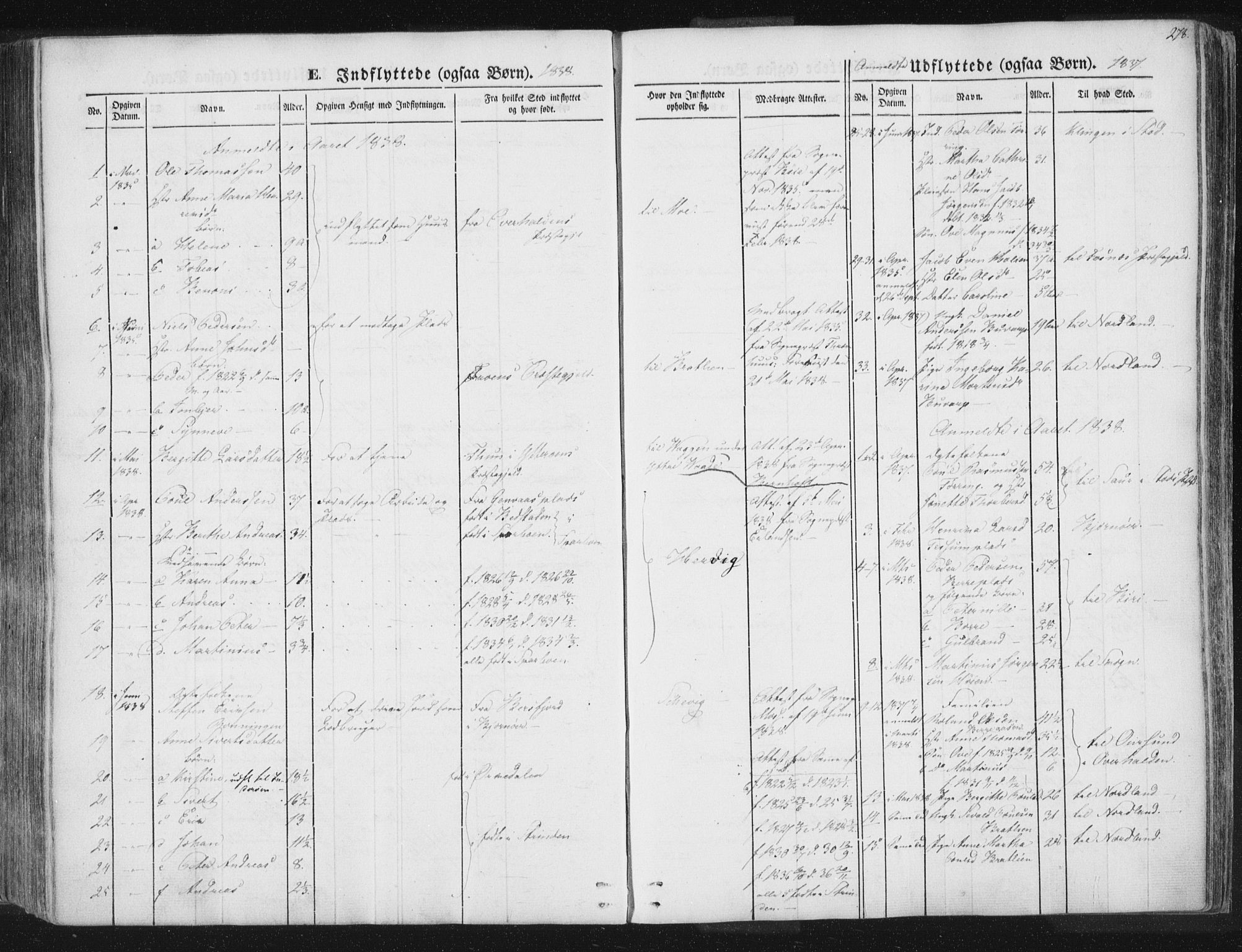 Ministerialprotokoller, klokkerbøker og fødselsregistre - Nord-Trøndelag, AV/SAT-A-1458/741/L0392: Parish register (official) no. 741A06, 1836-1848, p. 278