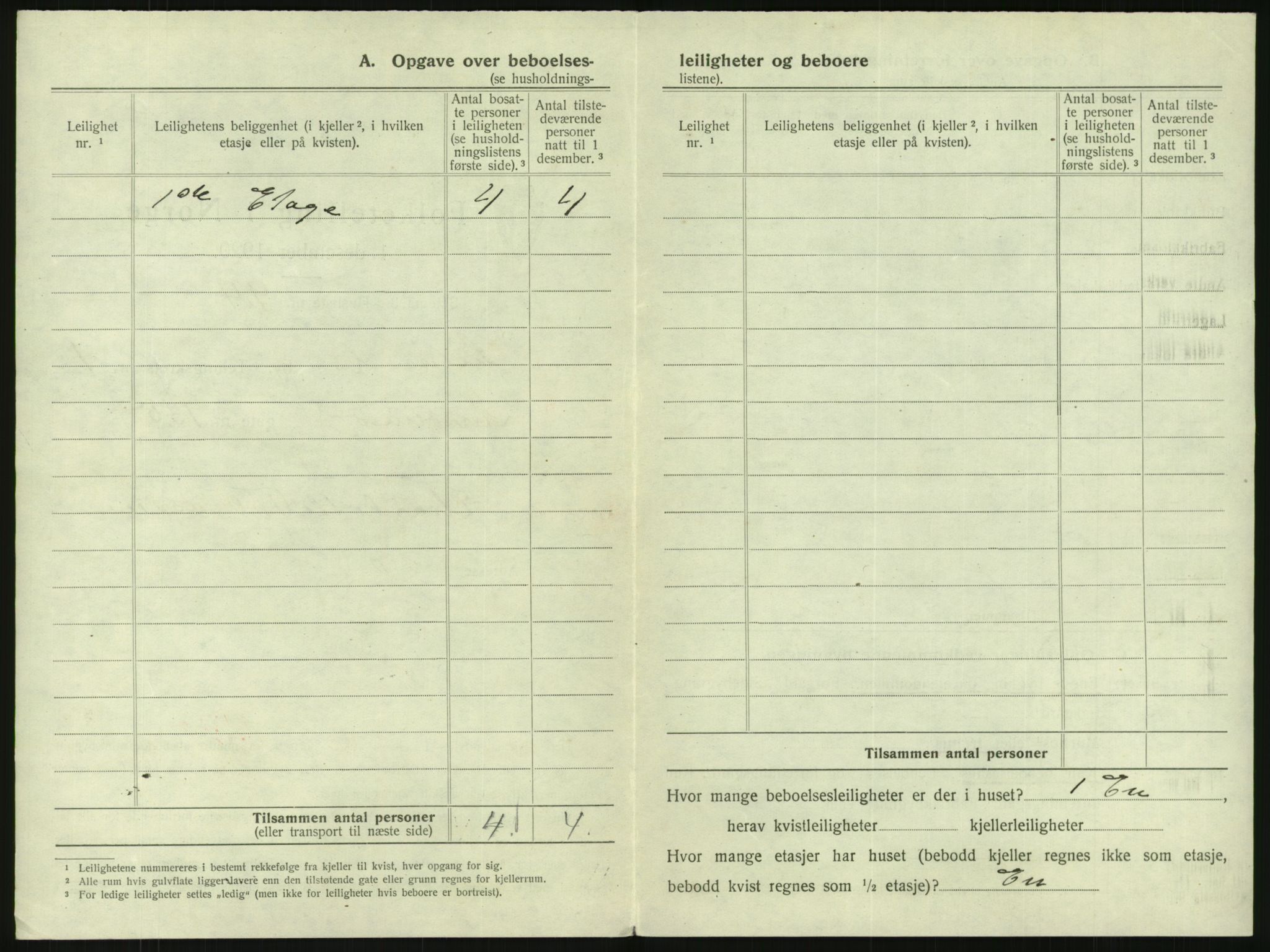 SAK, 1920 census for Lillesand, 1920, p. 218