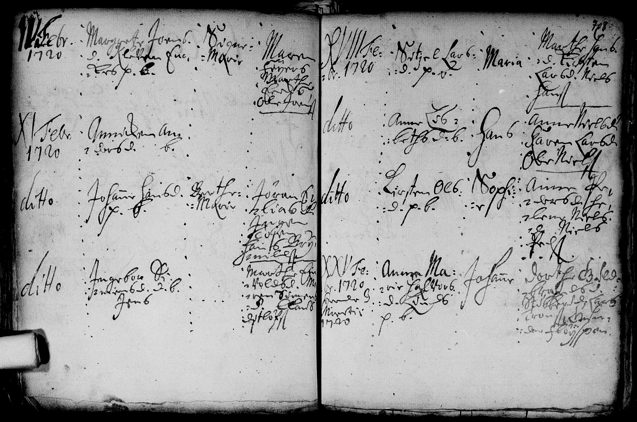 Aker prestekontor kirkebøker, SAO/A-10861/F/L0002: Parish register (official) no. 2, 1714-1720, p. 707-708