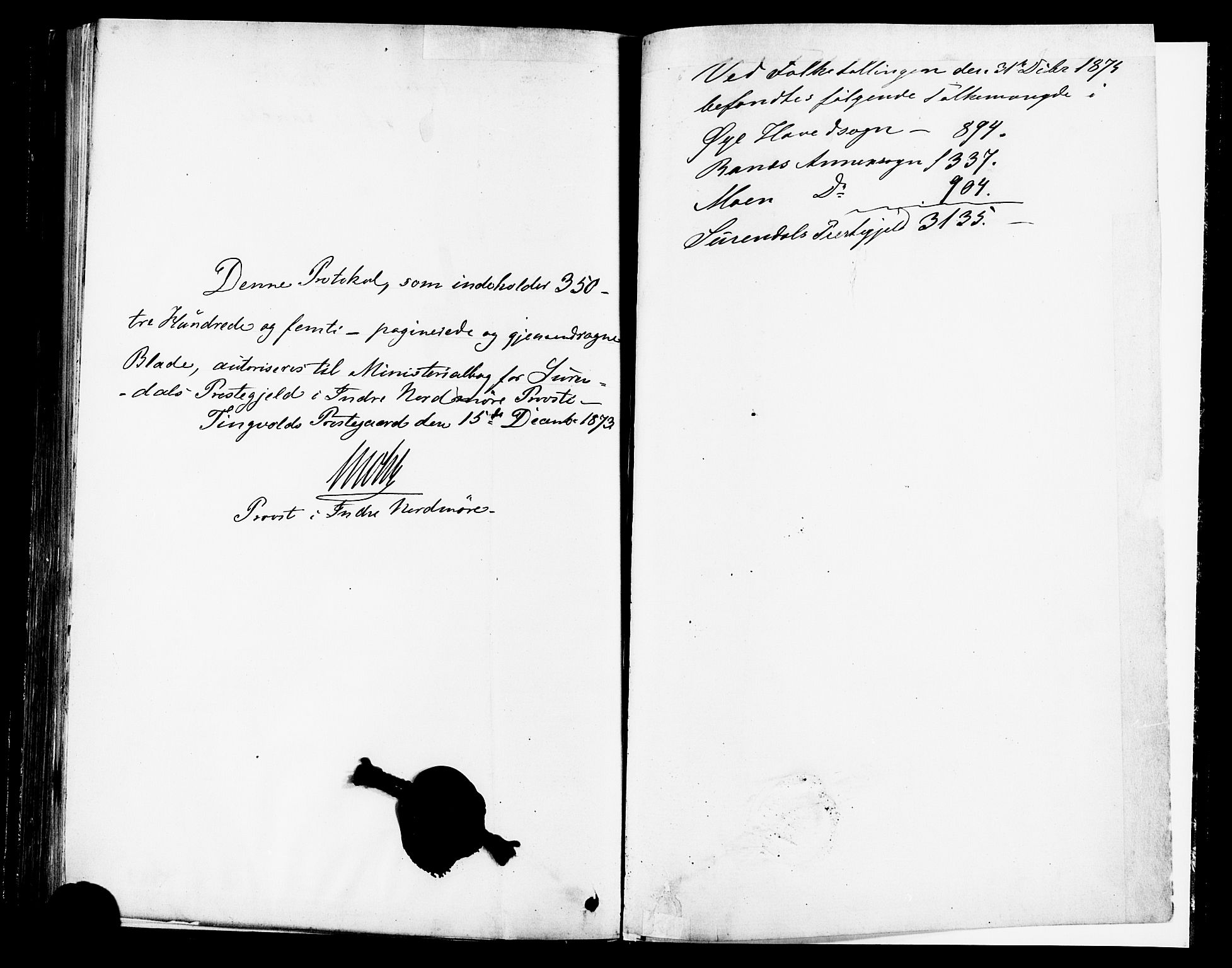 Ministerialprotokoller, klokkerbøker og fødselsregistre - Møre og Romsdal, SAT/A-1454/595/L1046: Parish register (official) no. 595A08, 1874-1884