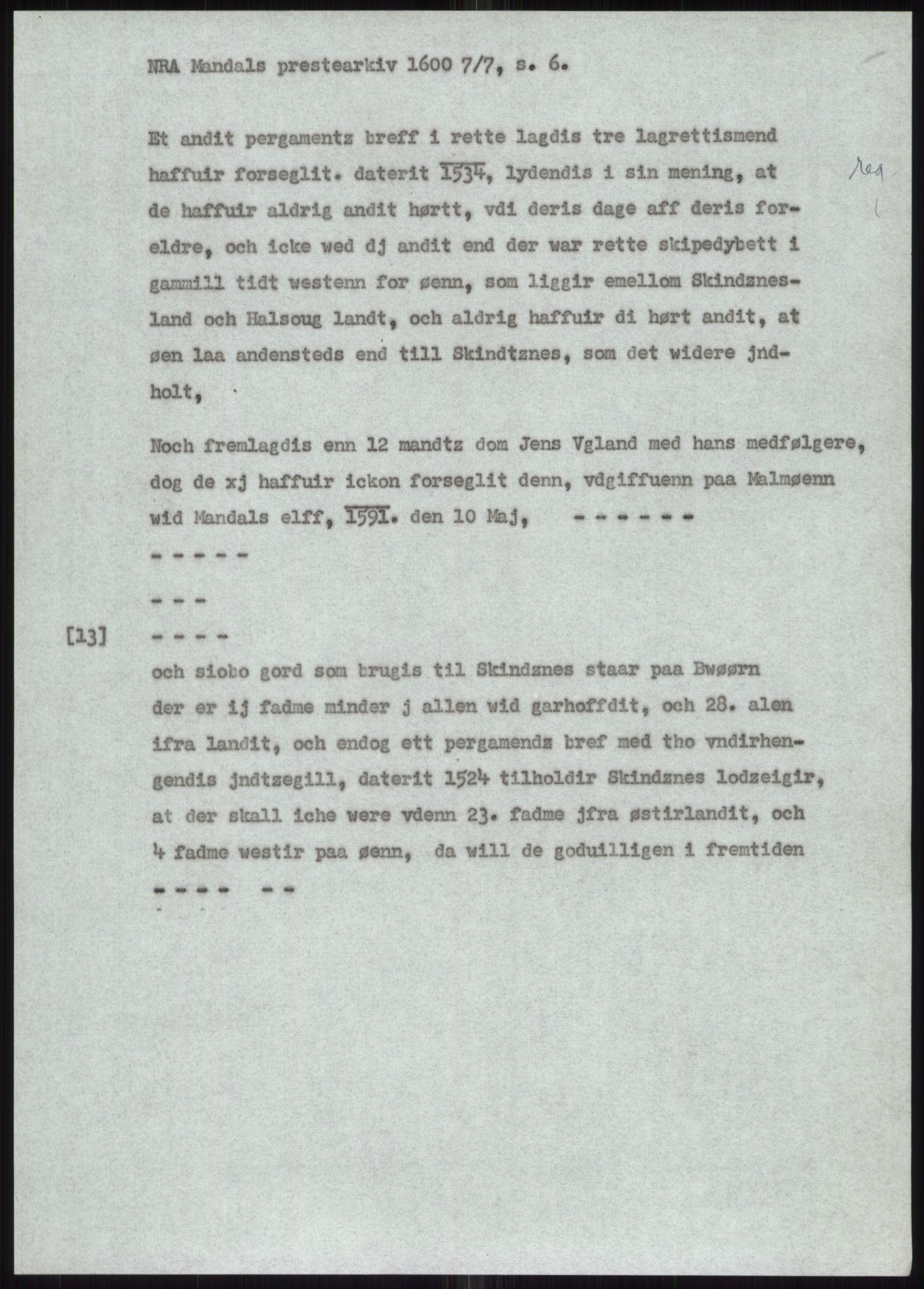 Samlinger til kildeutgivelse, Diplomavskriftsamlingen, AV/RA-EA-4053/H/Ha, p. 2827