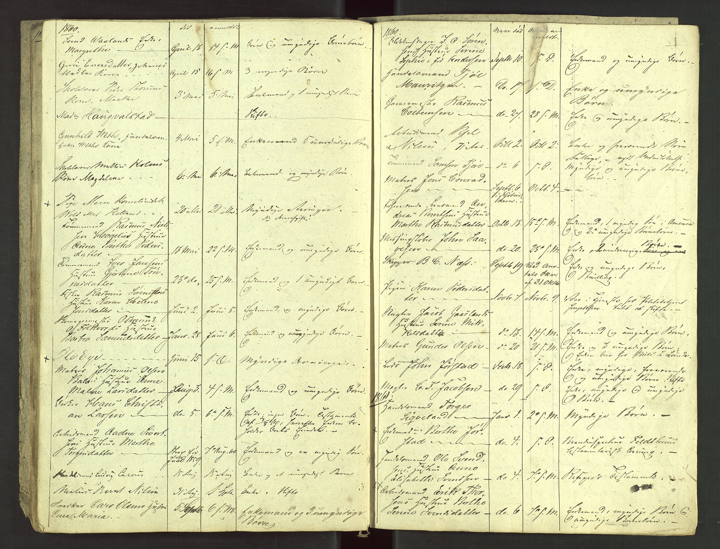 Stavanger byfogd, AV/SAST-A-101408/001/5/52/52B/L0001: Liste over anmeldte dødsfall, 1833-1863