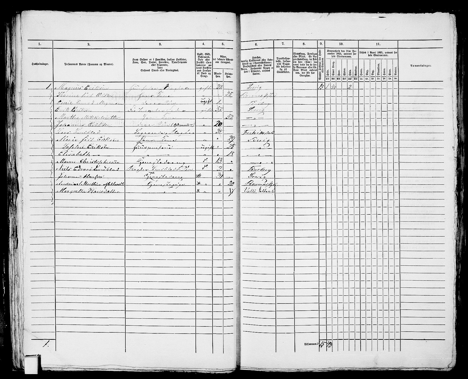 RA, 1865 census for Tønsberg, 1865, p. 393