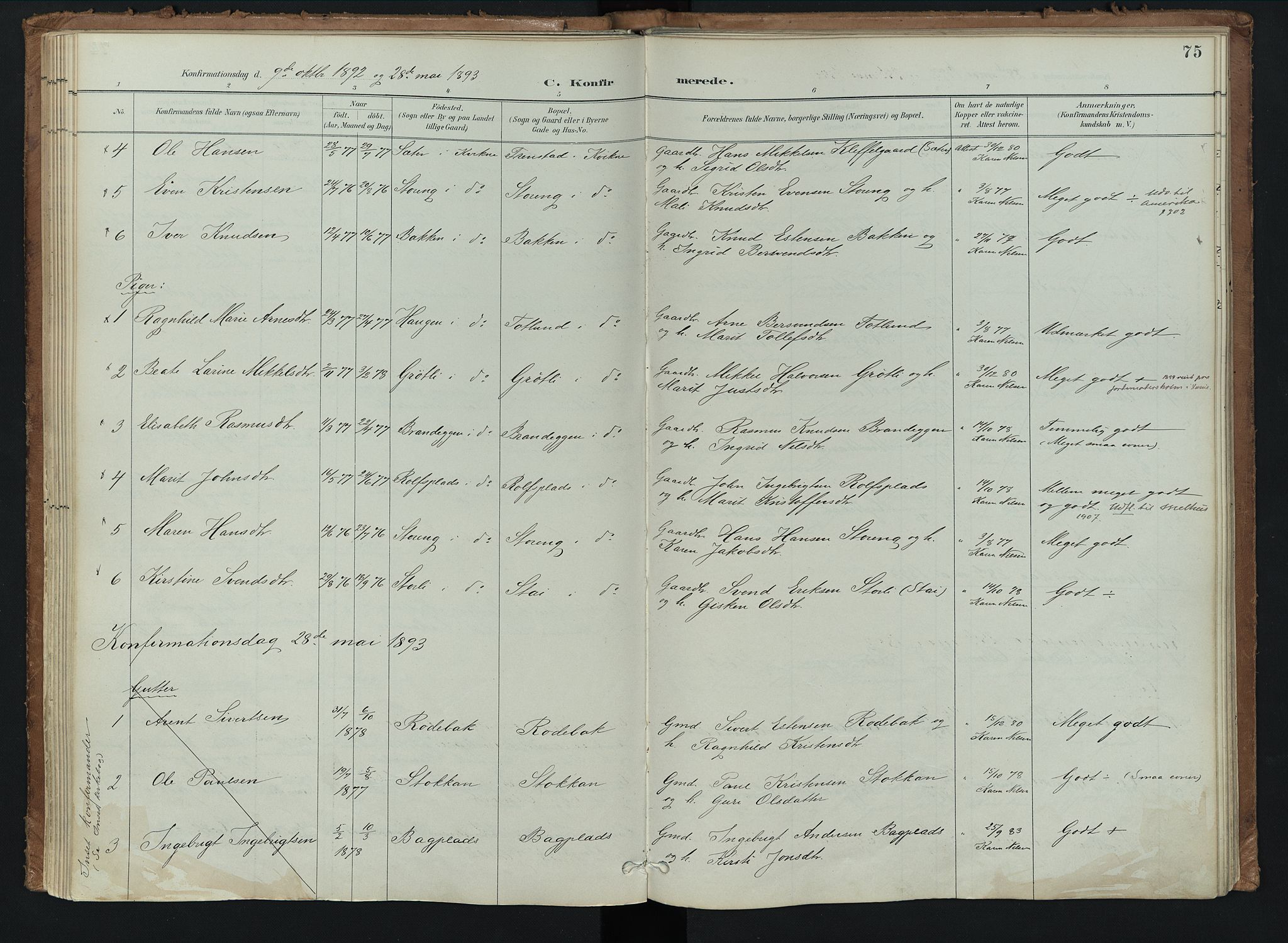 Kvikne prestekontor, AV/SAH-PREST-064/H/Ha/Haa/L0008: Parish register (official) no. 8, 1887-1911, p. 75