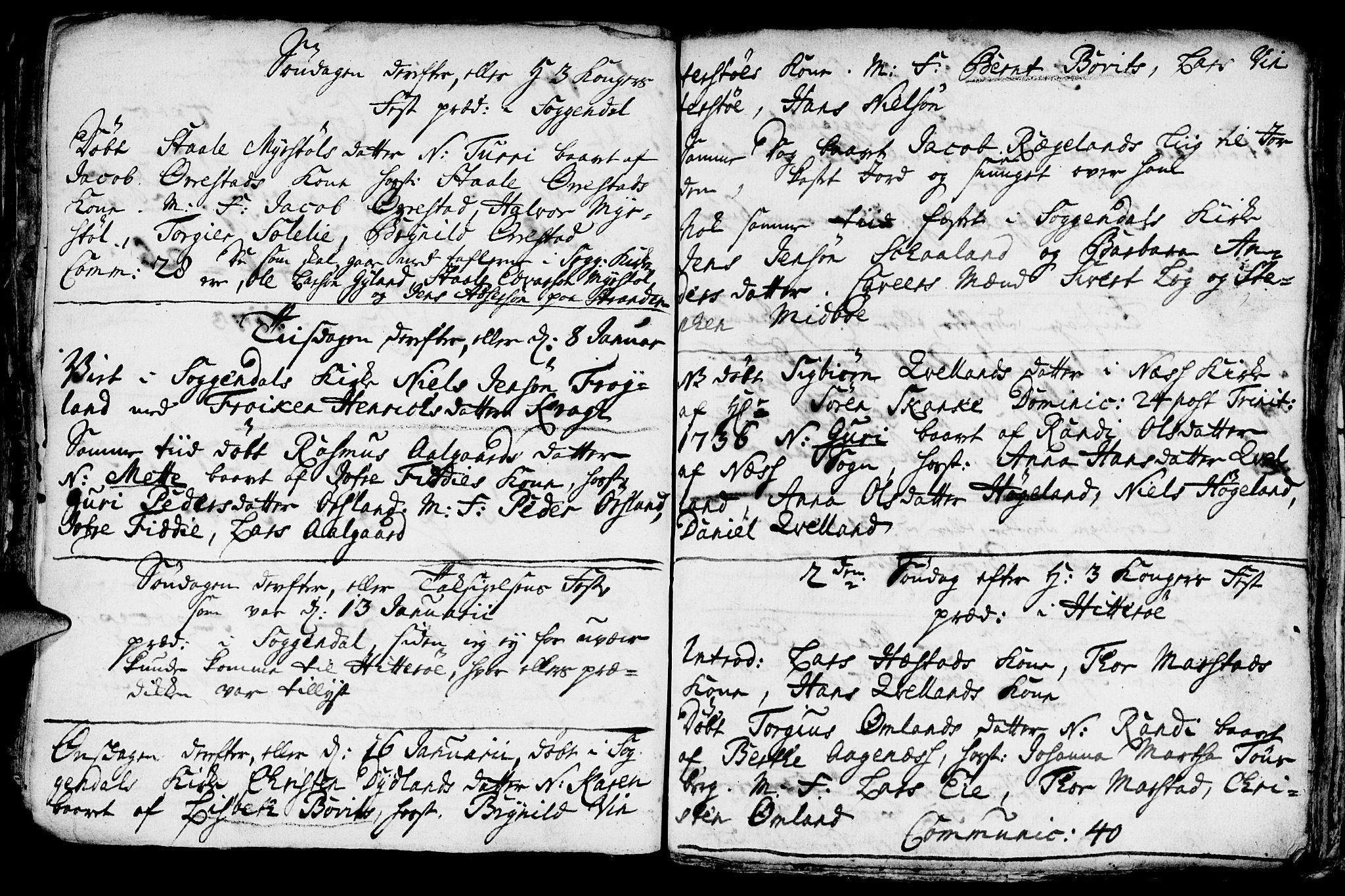 Sokndal sokneprestkontor, AV/SAST-A-101808: Parish register (official) no. A 1, 1729-1740