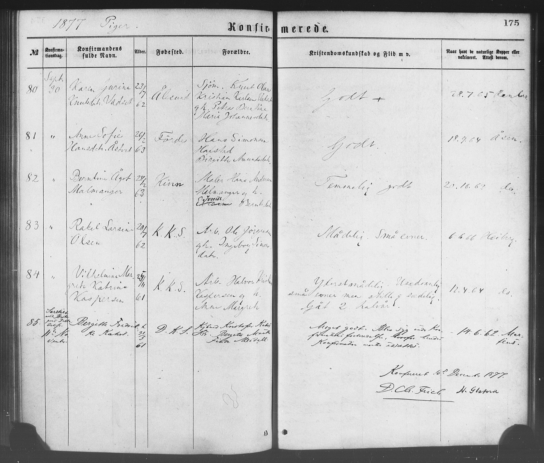 Korskirken sokneprestembete, SAB/A-76101/H/Haa/L0028: Parish register (official) no. C 4, 1868-1879, p. 175
