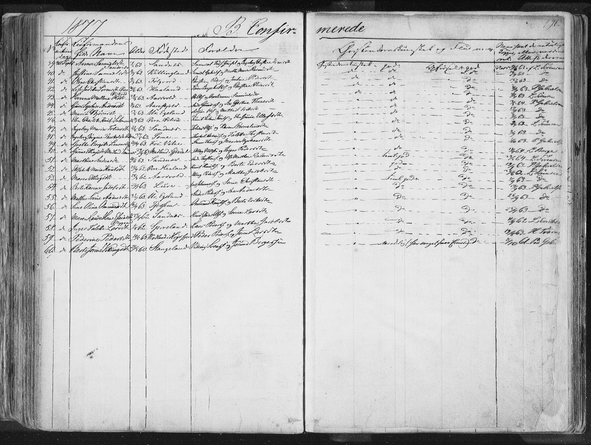 Høyland sokneprestkontor, SAST/A-101799/001/30BA/L0010: Parish register (official) no. A 9.1, 1857-1877, p. 190