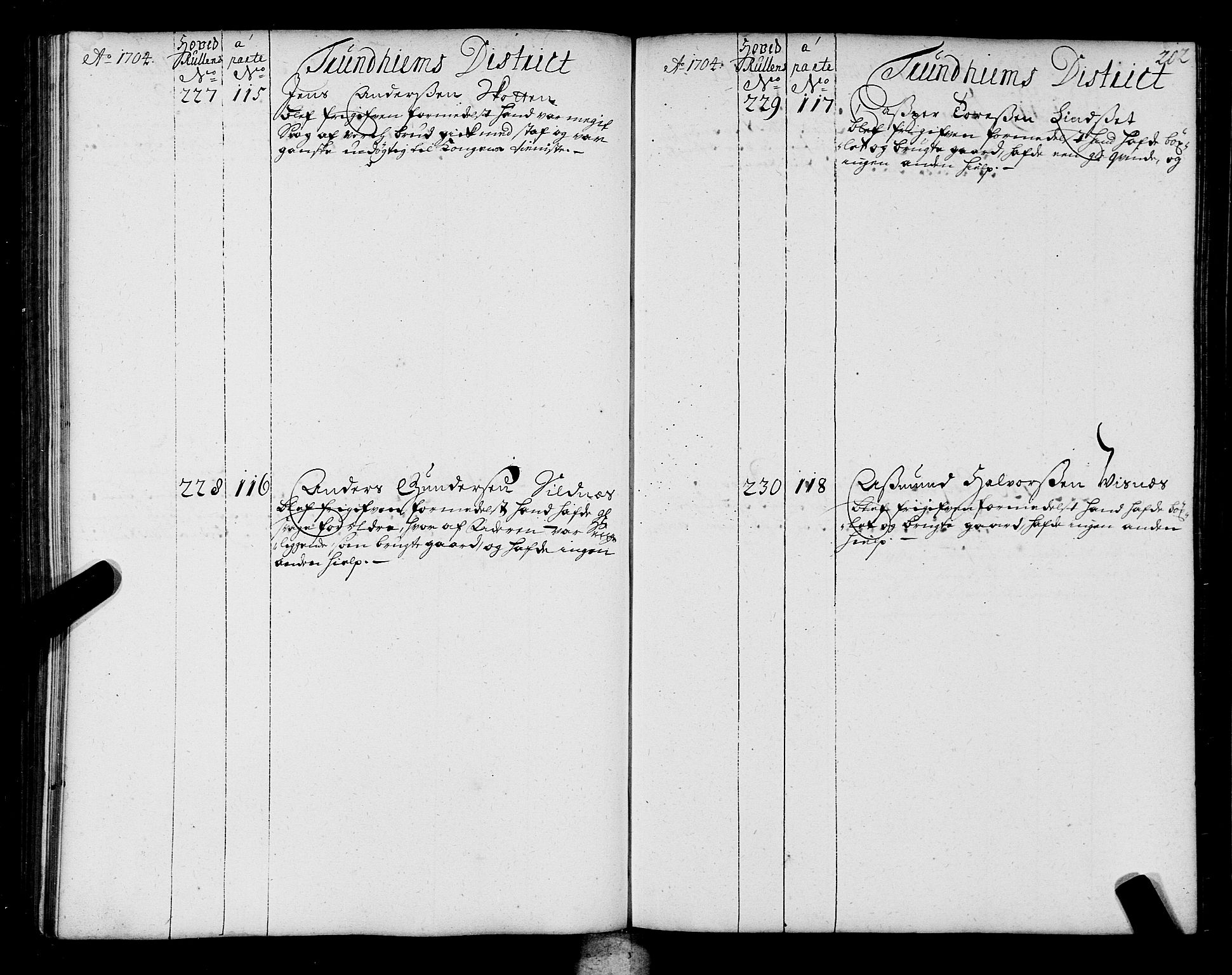 Sjøinnrulleringen - Trondhjemske distrikt, AV/SAT-A-5121/01/L0004: Ruller over sjøfolk i Trondhjem by, 1704-1710, p. 202
