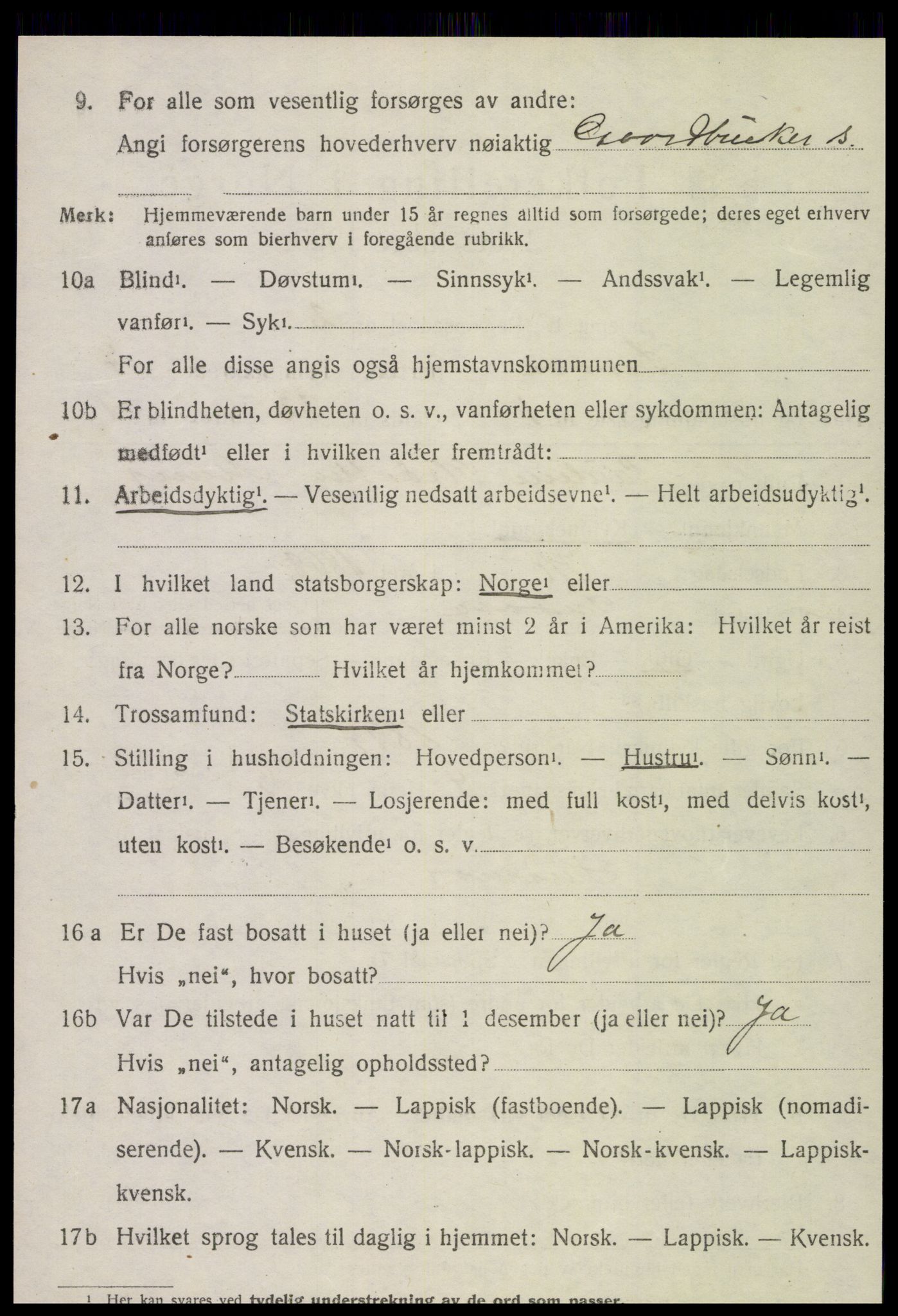 SAT, 1920 census for Snåsa, 1920, p. 2937