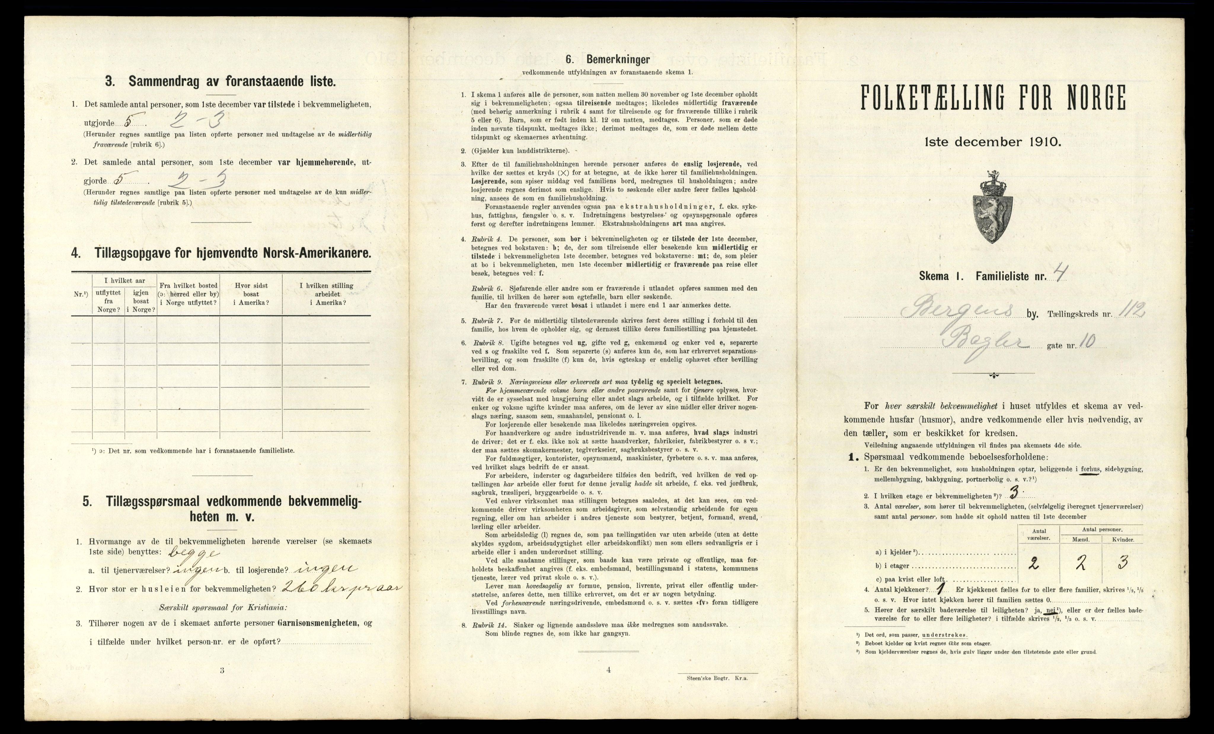 RA, 1910 census for Bergen, 1910, p. 39269