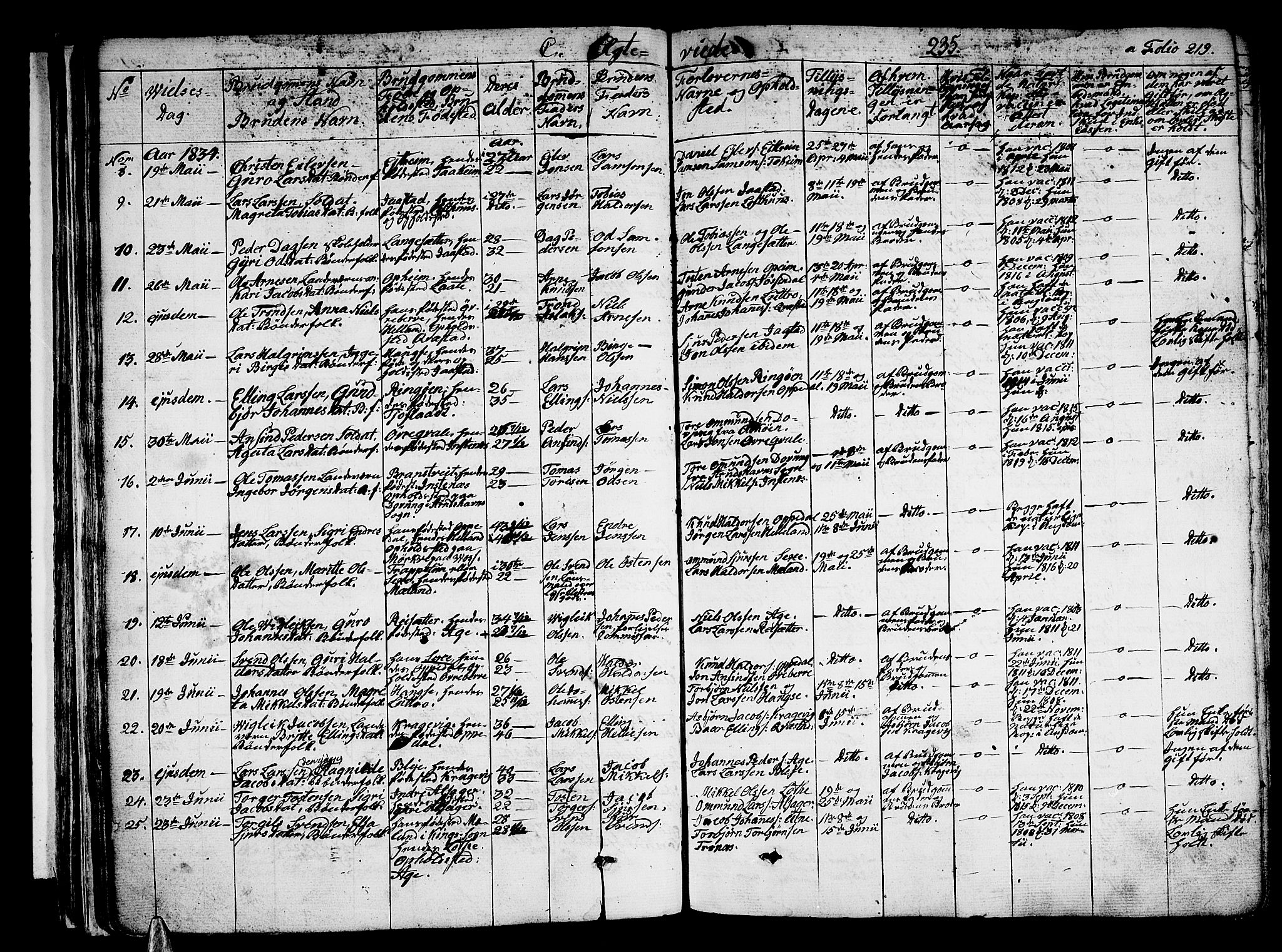 Ullensvang sokneprestembete, SAB/A-78701/H/Haa: Parish register (official) no. A 10, 1825-1853, p. 235