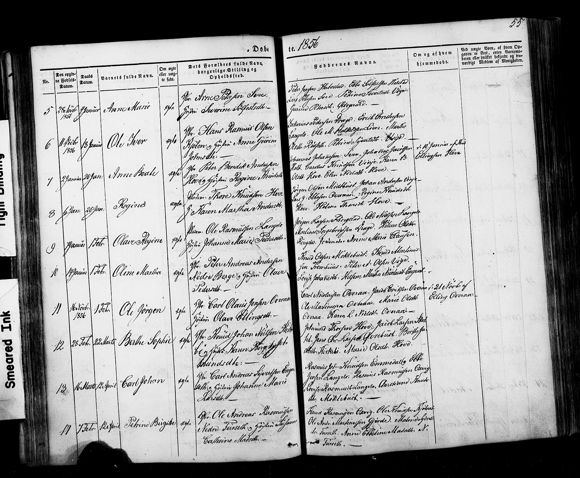 Ministerialprotokoller, klokkerbøker og fødselsregistre - Møre og Romsdal, AV/SAT-A-1454/520/L0275: Parish register (official) no. 520A05, 1844-1881, p. 55