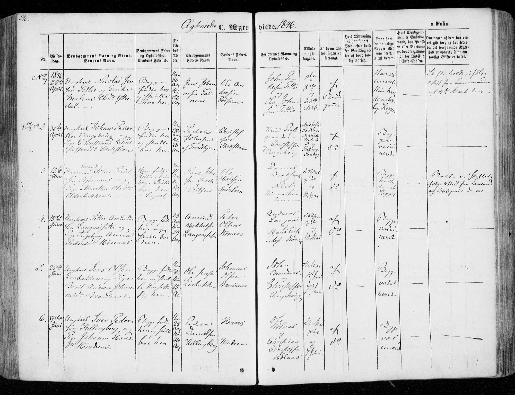Ministerialprotokoller, klokkerbøker og fødselsregistre - Nord-Trøndelag, SAT/A-1458/701/L0007: Parish register (official) no. 701A07 /1, 1842-1854, p. 240
