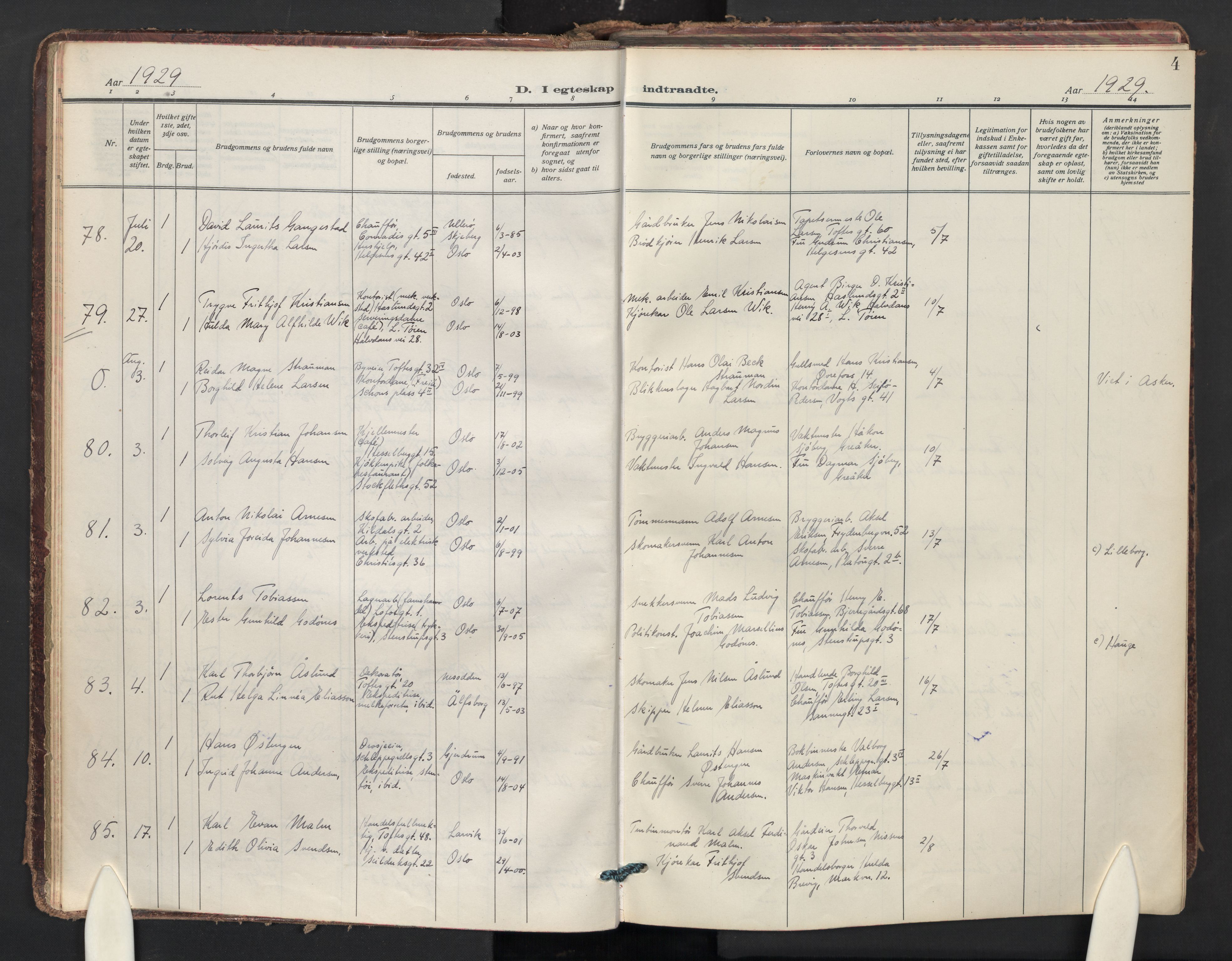 Paulus prestekontor Kirkebøker, AV/SAO-A-10871/F/Fa/L0028: Parish register (official) no. 28, 1929-1938, p. 4