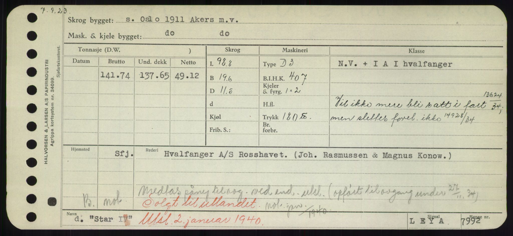 Sjøfartsdirektoratet med forløpere, Skipsmålingen, RA/S-1627/H/Hd/L0036: Fartøy, St, p. 95