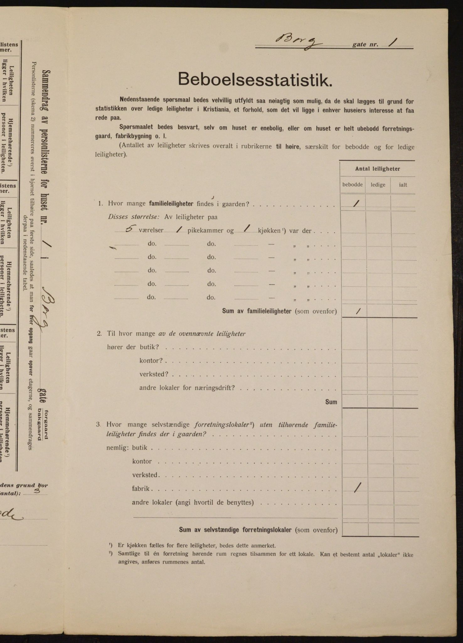 OBA, Municipal Census 1912 for Kristiania, 1912, p. 7558