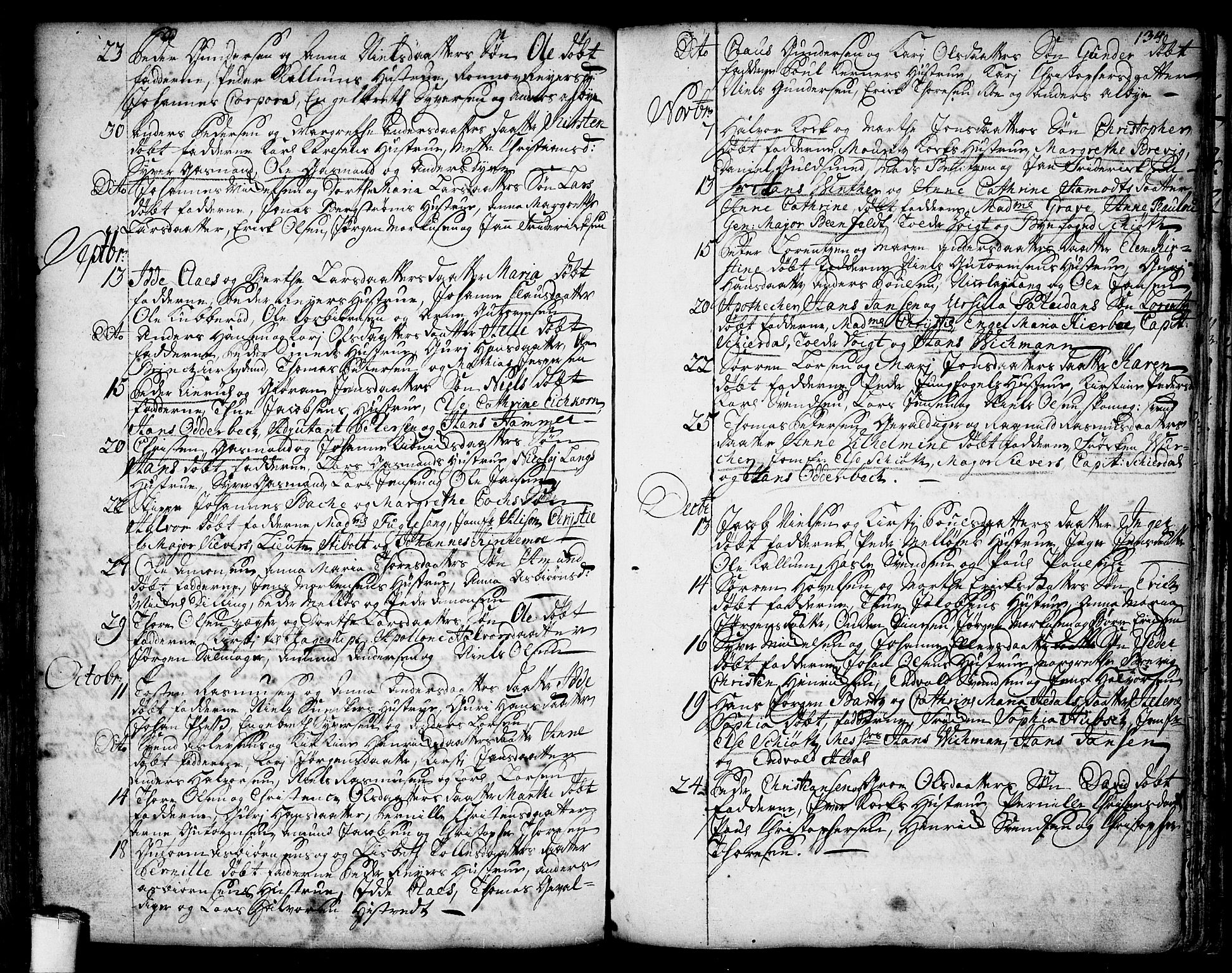 Moss prestekontor Kirkebøker, AV/SAO-A-2003/F/Fa/L0001: Parish register (official) no. I 1, 1725-1752, p. 134