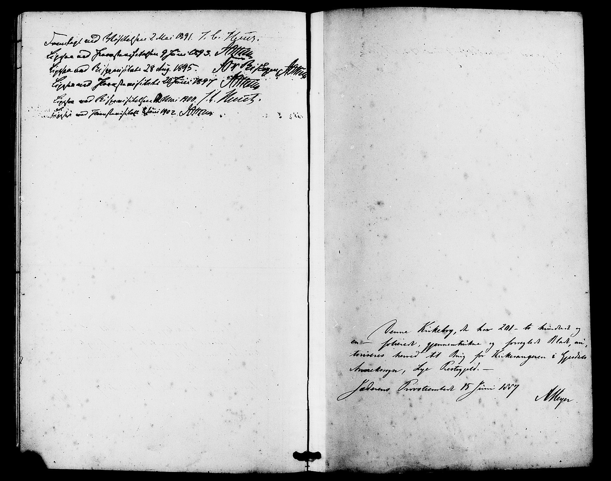 Lye sokneprestkontor, SAST/A-101794/001/30BB/L0008: Parish register (copy) no. B 7, 1887-1901
