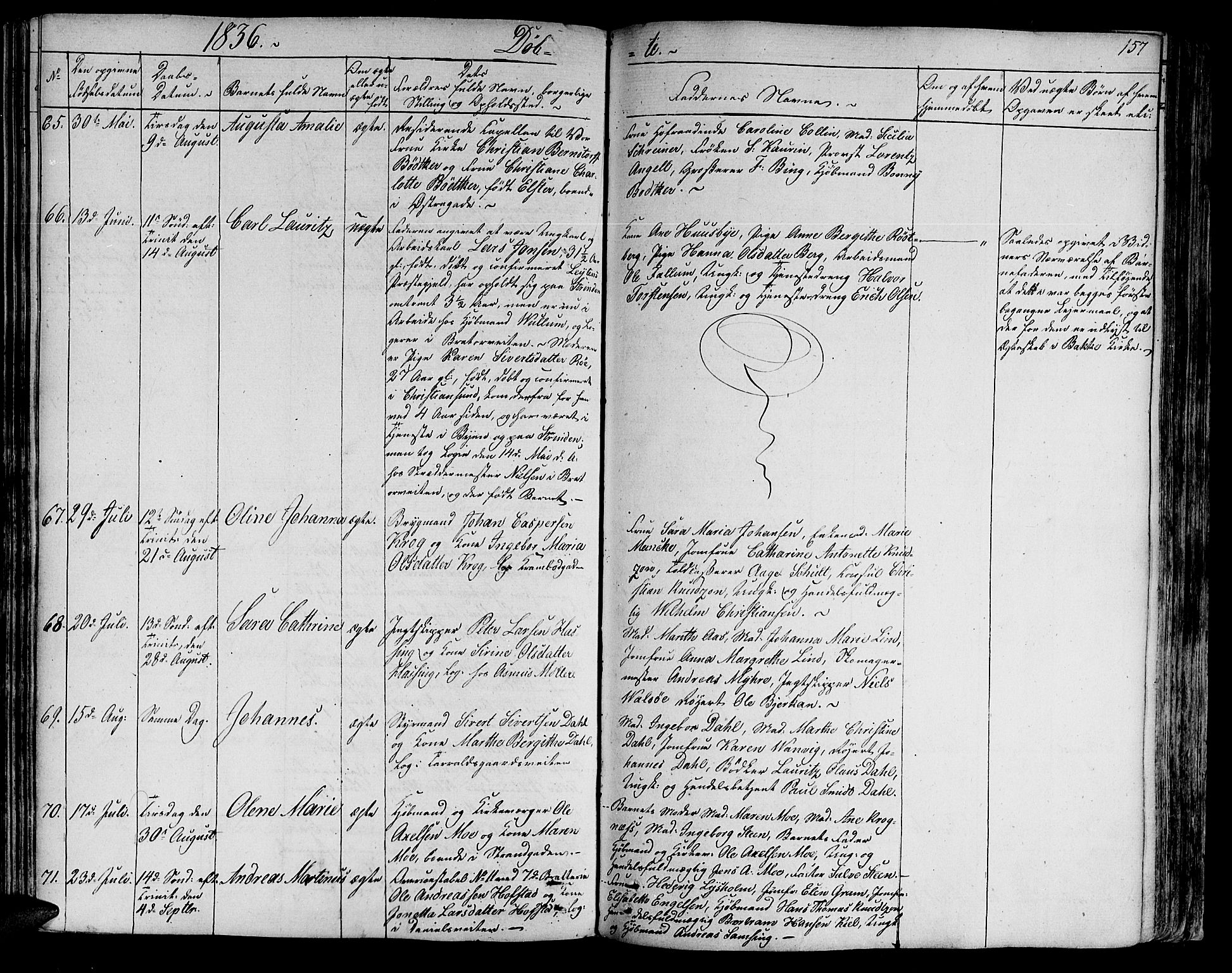 Ministerialprotokoller, klokkerbøker og fødselsregistre - Sør-Trøndelag, AV/SAT-A-1456/602/L0108: Parish register (official) no. 602A06, 1821-1839, p. 157