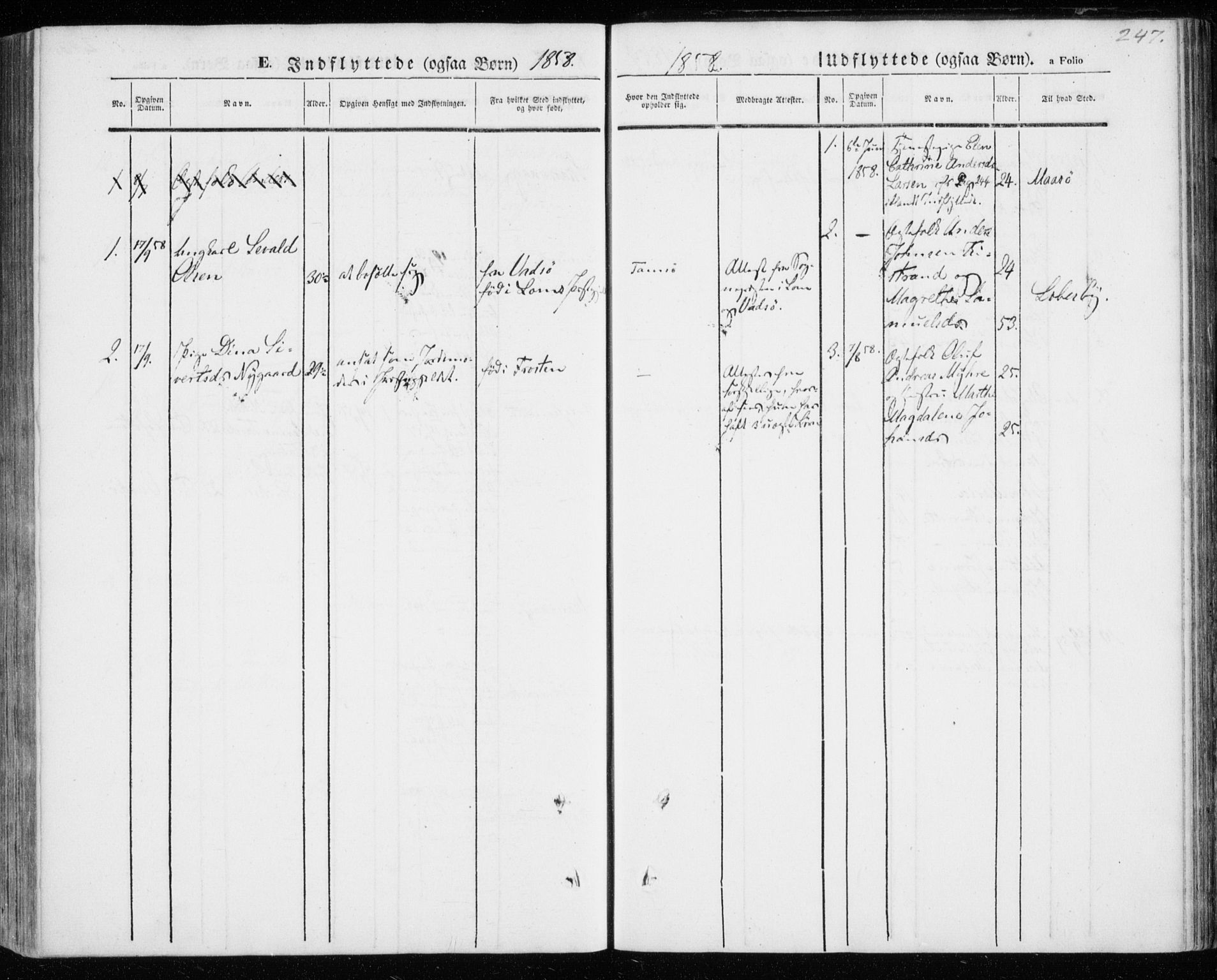 Kistrand/Porsanger sokneprestembete, SATØ/S-1351/H/Ha/L0004.kirke: Parish register (official) no. 4, 1843-1860, p. 247