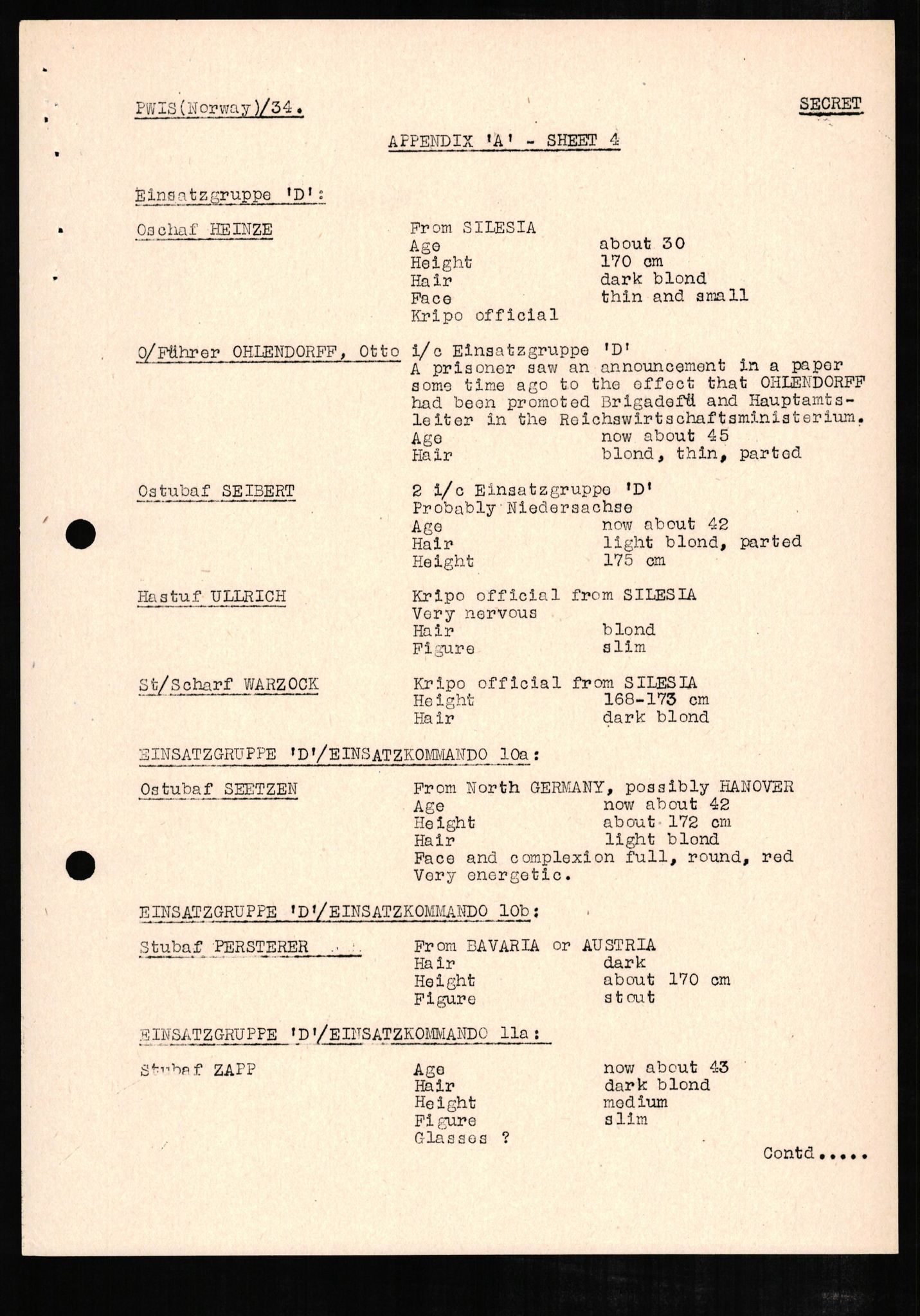 Forsvaret, Forsvarets overkommando II, RA/RAFA-3915/D/Db/L0006: CI Questionaires. Tyske okkupasjonsstyrker i Norge. Tyskere., 1945-1946, p. 219