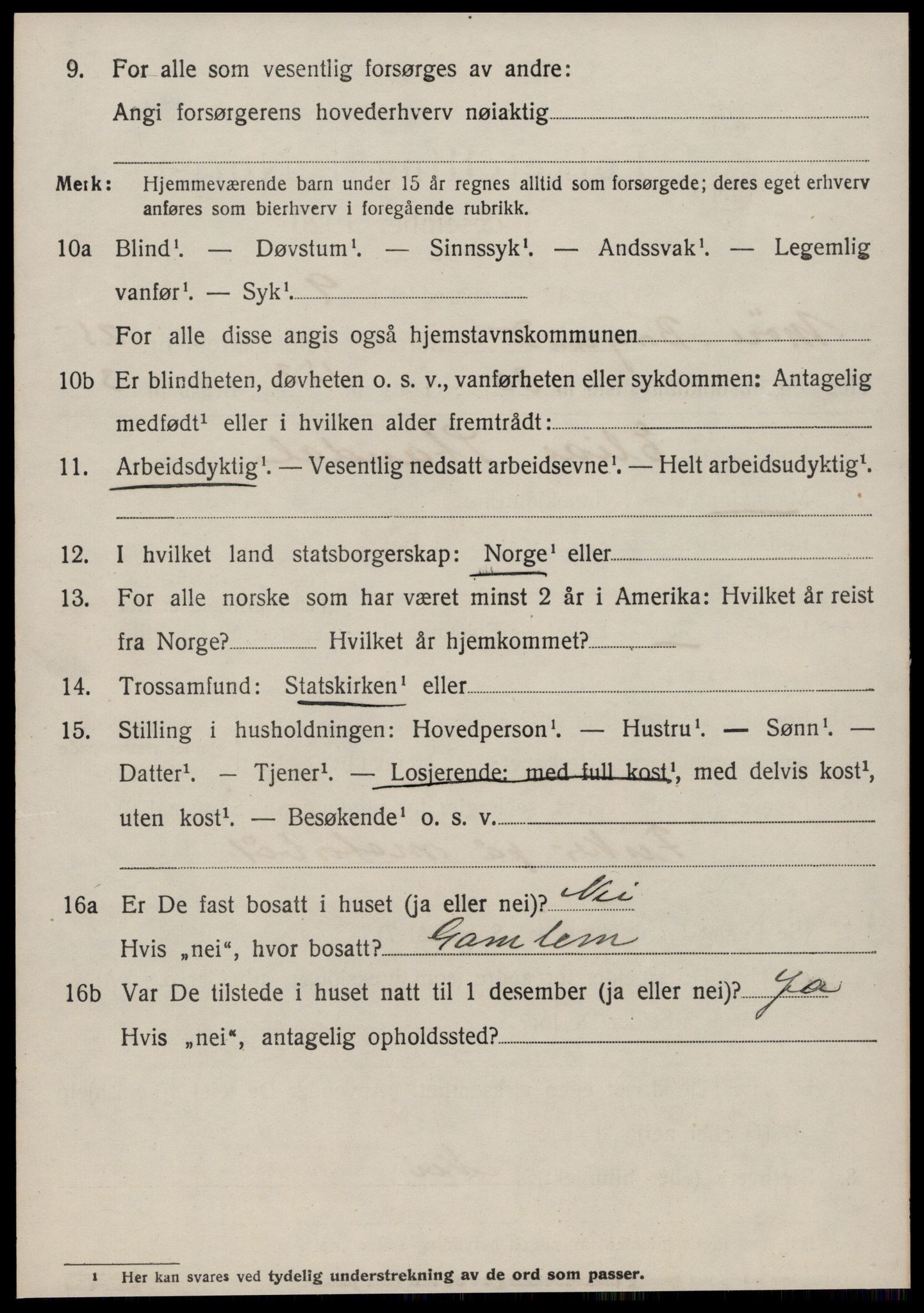 SAT, 1920 census for Borgund, 1920, p. 17321