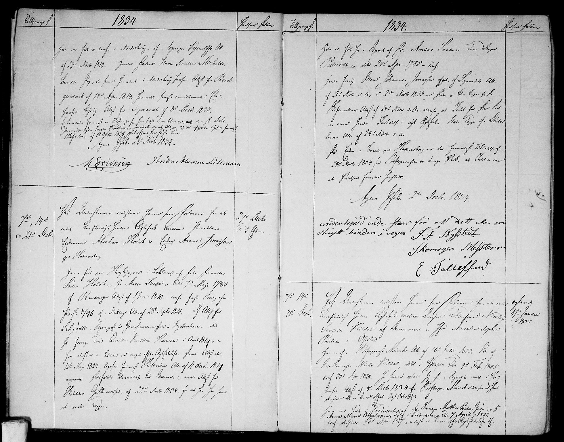 Aker prestekontor kirkebøker, SAO/A-10861/H/L0001: Banns register no. 1, 1834-1842
