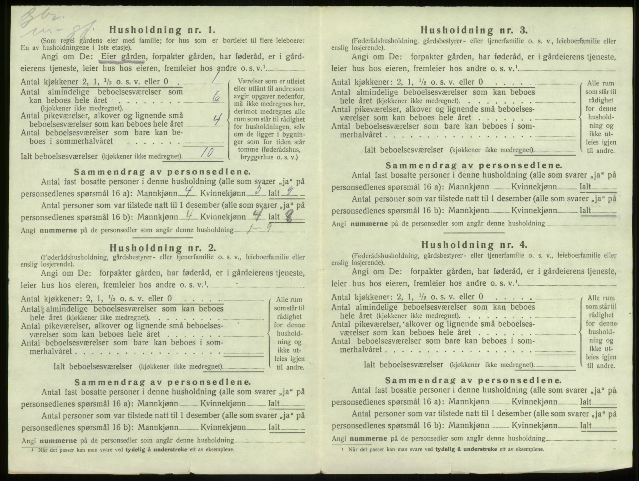 SAB, 1920 census for Bremanger, 1920, p. 446