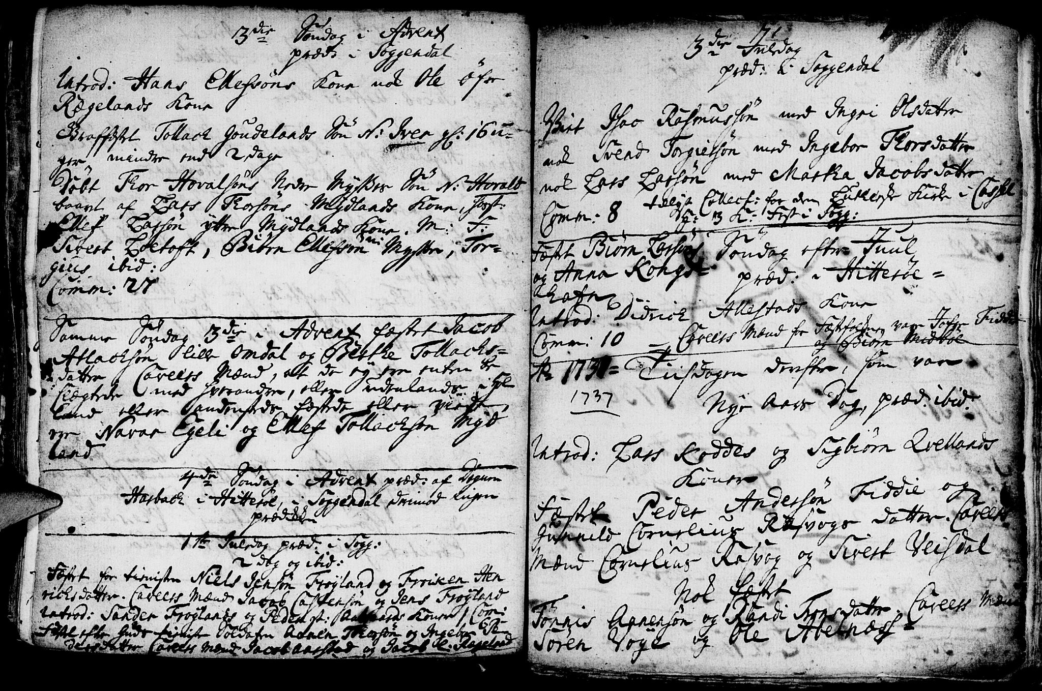 Sokndal sokneprestkontor, AV/SAST-A-101808: Parish register (official) no. A 1, 1729-1740