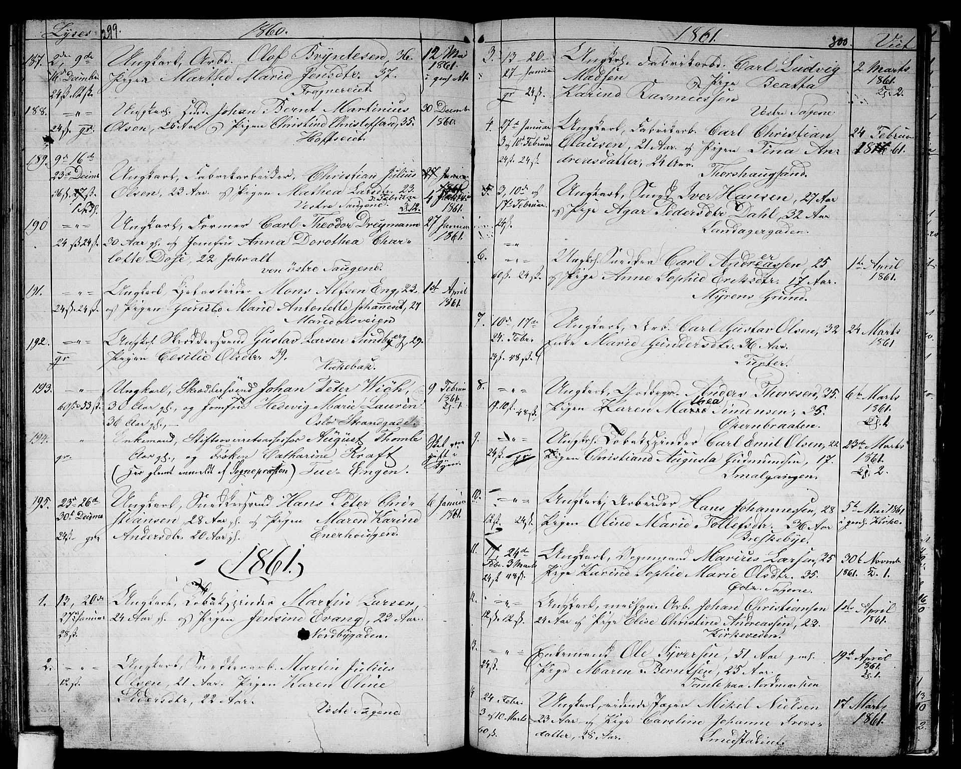 Vestre Aker prestekontor Kirkebøker, AV/SAO-A-10025/G/Ga/L0001: Parish register (copy) no. I 1, 1859-1871, p. 299-300