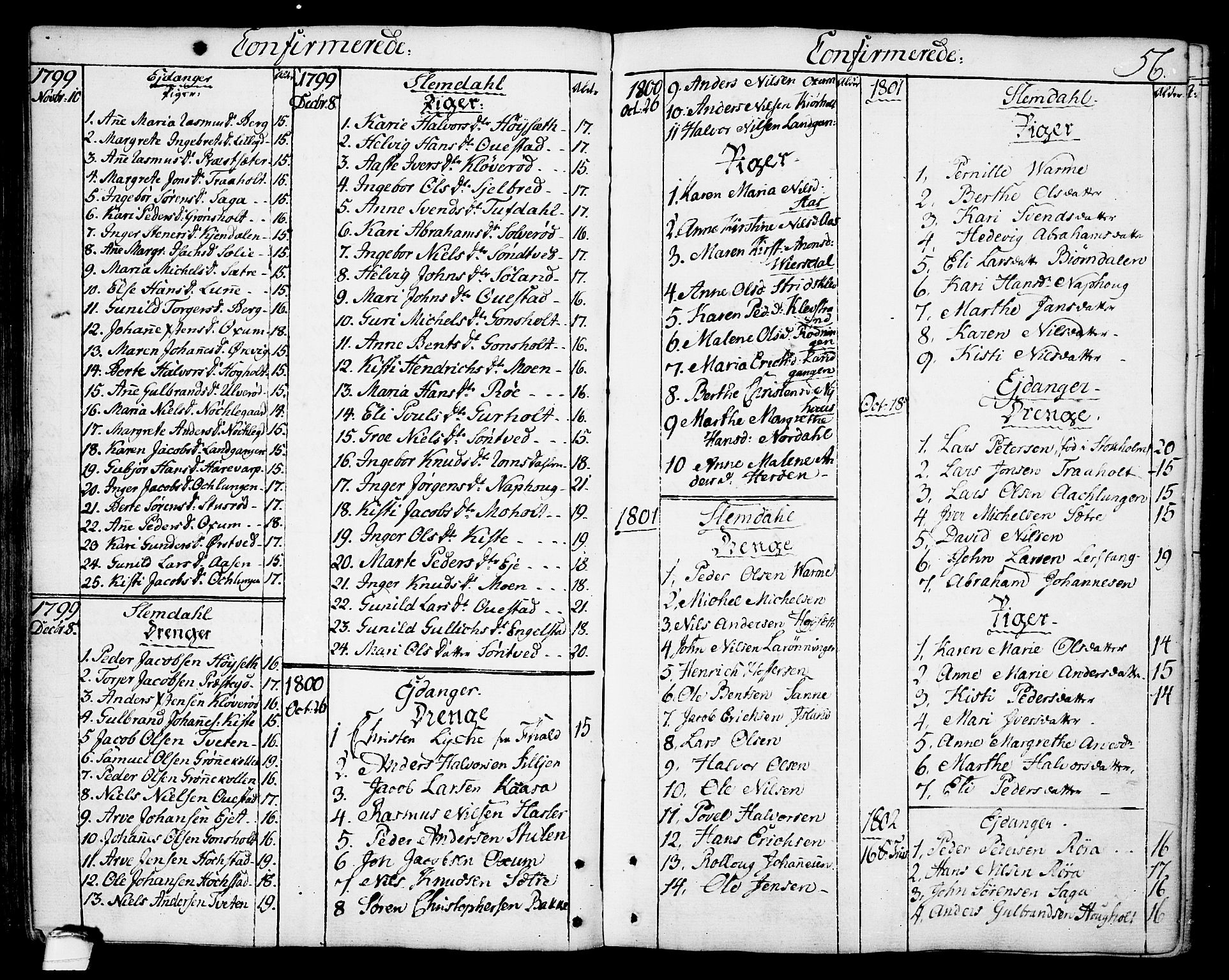 Eidanger kirkebøker, SAKO/A-261/F/Fa/L0006: Parish register (official) no. 6, 1764-1814, p. 56