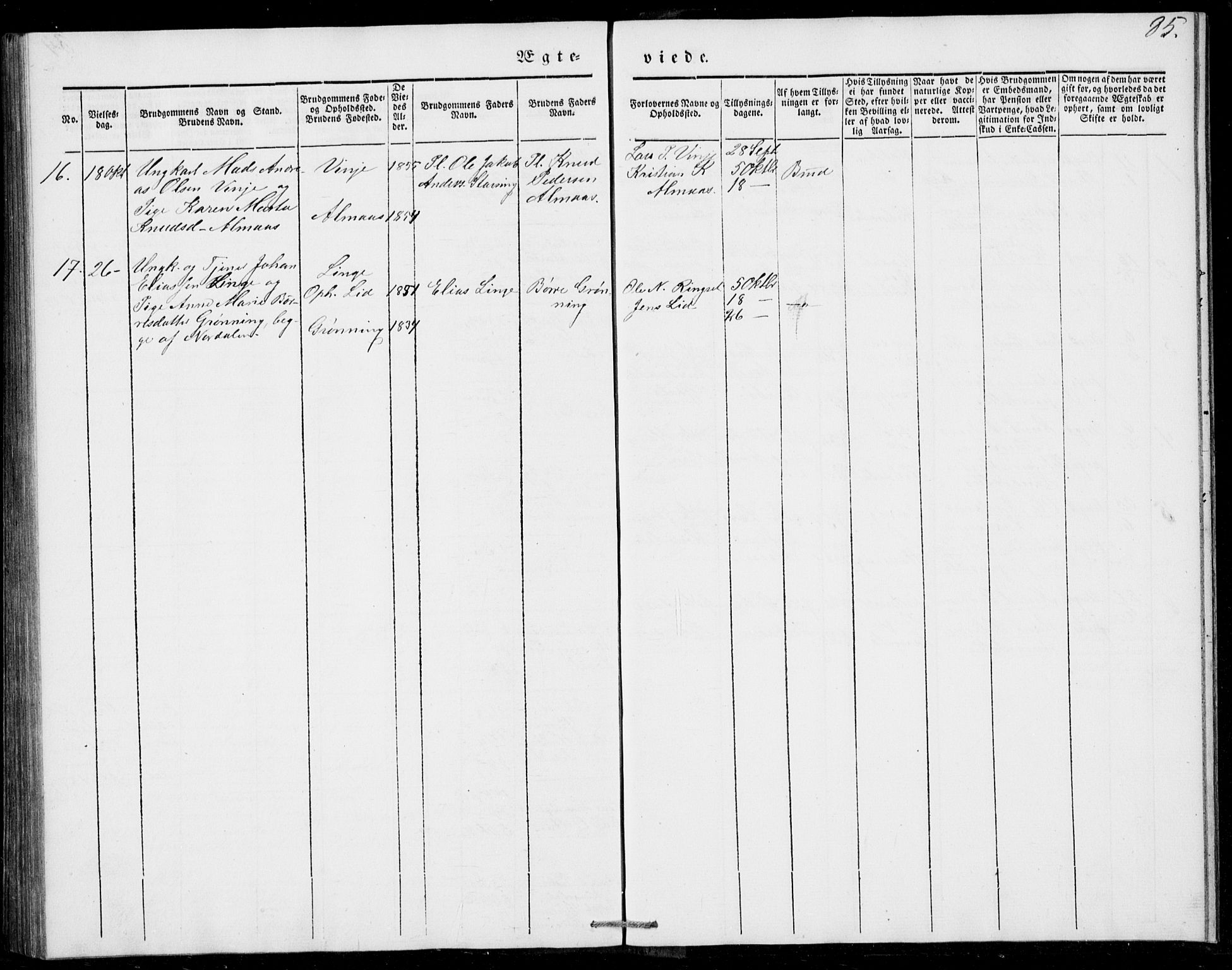 Ministerialprotokoller, klokkerbøker og fødselsregistre - Møre og Romsdal, AV/SAT-A-1454/520/L0276: Parish register (official) no. 520A06, 1844-1881, p. 85