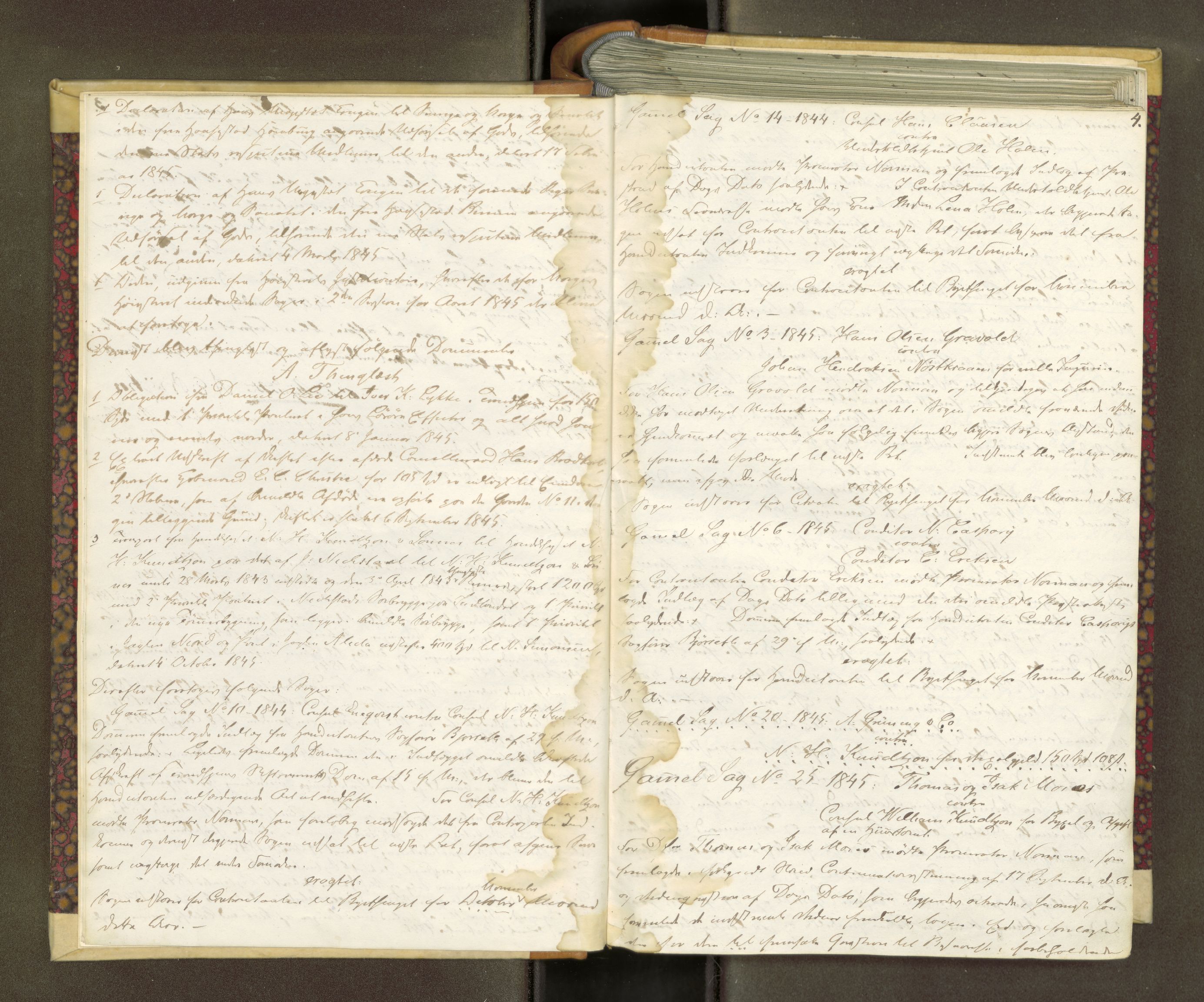 Kristiansund byfogd, AV/SAT-A-4587/A/01/L0013: Justisprotokoll. Aut. 27.08.1845, 1845-1846, p. 3b-4a