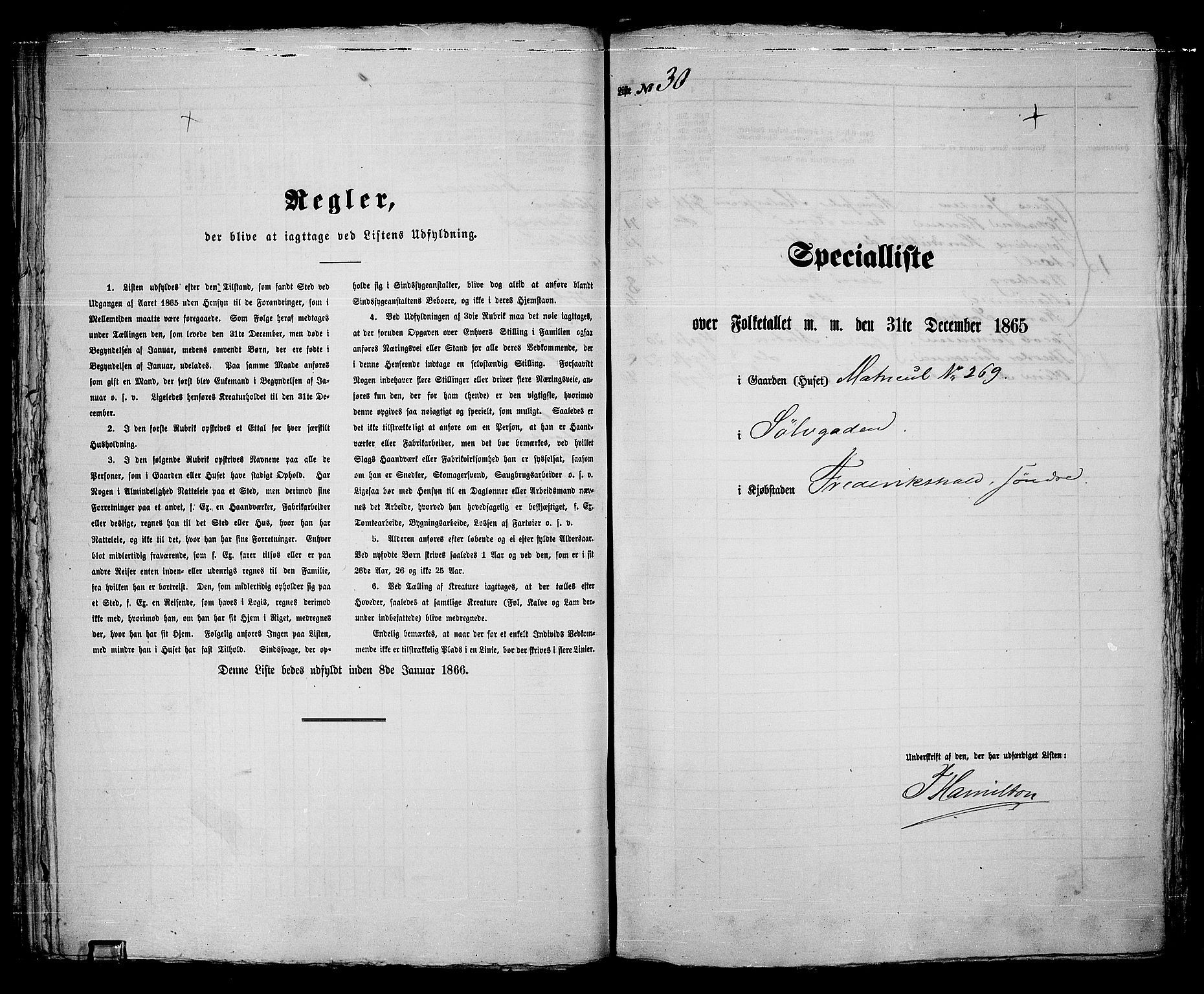 RA, 1865 census for Fredrikshald, 1865, p. 67