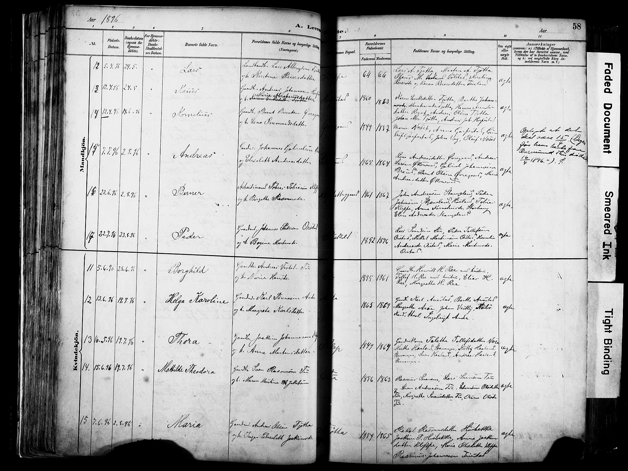 Klepp sokneprestkontor, AV/SAST-A-101803/001/3/30BA/L0009: Parish register (official) no. A 7, 1886-1915, p. 58