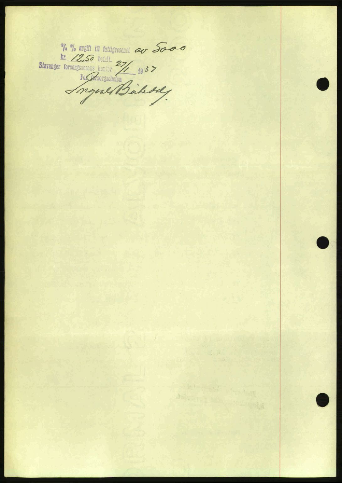 Stavanger byrett, AV/SAST-A-100455/002/G/Gb/L0012: Mortgage book no. A2, 1936-1937, Diary no: : 180/1937