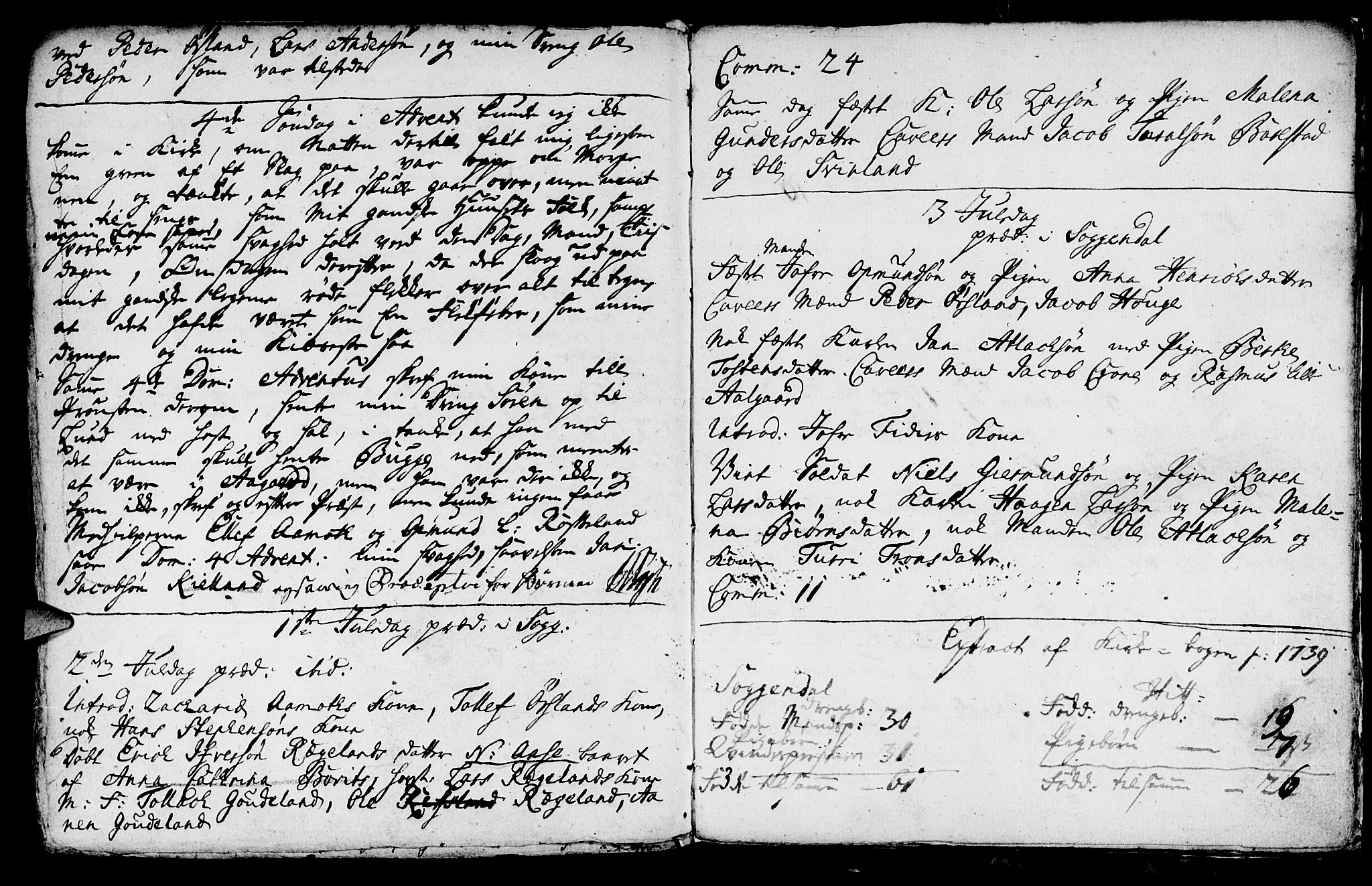 Sokndal sokneprestkontor, AV/SAST-A-101808: Parish register (official) no. A 1, 1729-1740