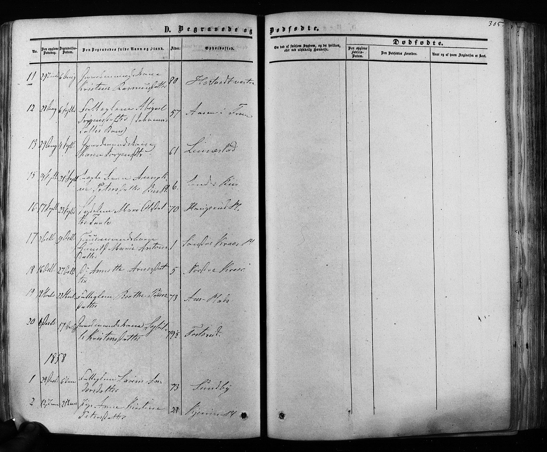 Ås prestekontor Kirkebøker, AV/SAO-A-10894/F/Fa/L0007: Parish register (official) no. I 7, 1854-1870, p. 305