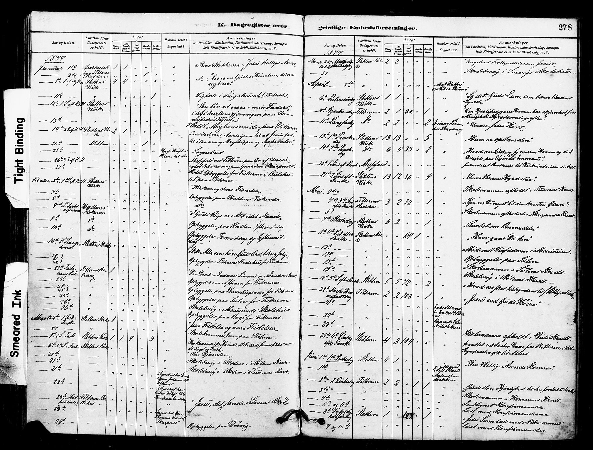Ministerialprotokoller, klokkerbøker og fødselsregistre - Sør-Trøndelag, SAT/A-1456/640/L0578: Parish register (official) no. 640A03, 1879-1889, p. 278