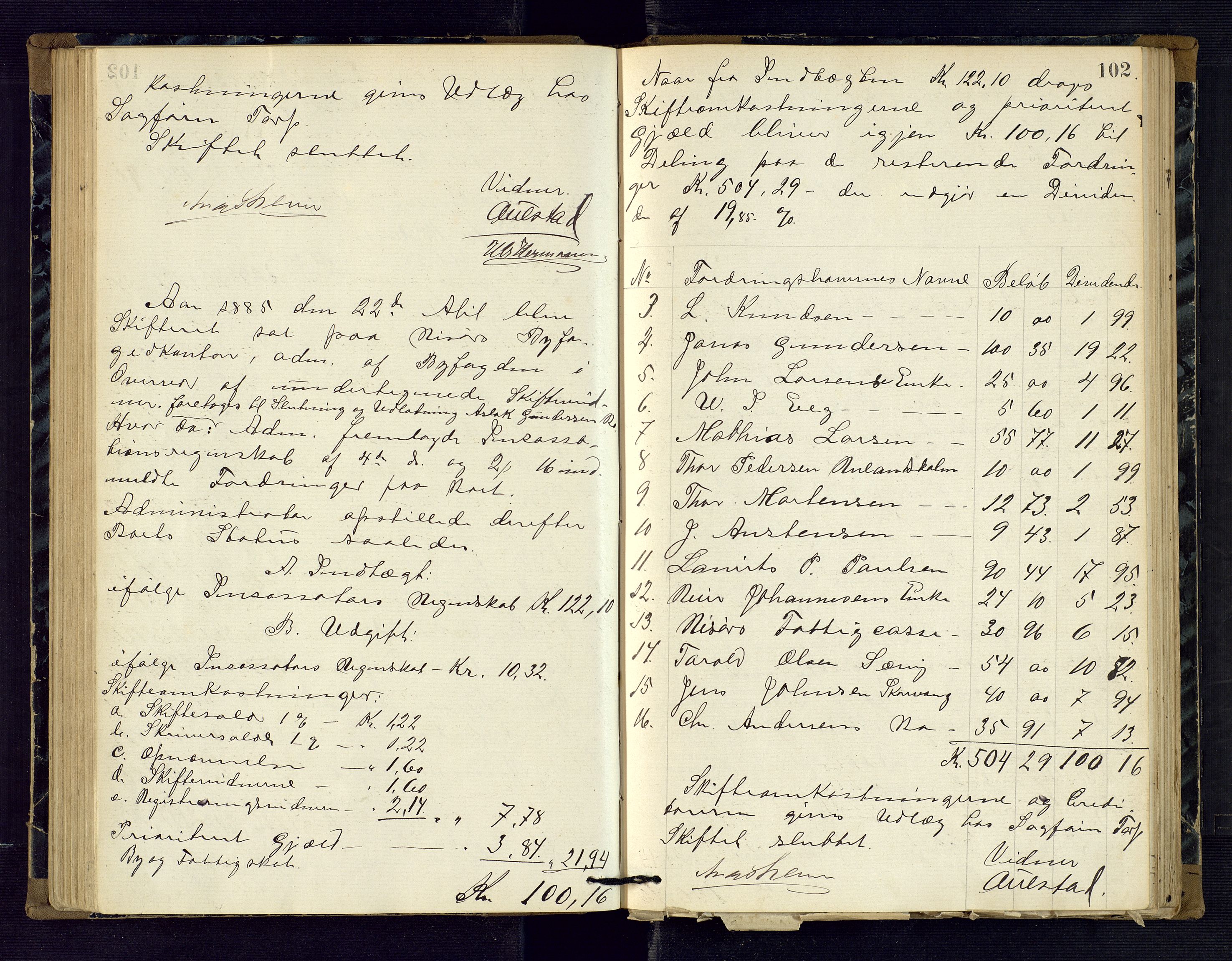 Risør byfogd, AV/SAK-1222-0005/H/Hc/L0004: Skifteprotokoll nr. 3B, 1882-1886, p. 102