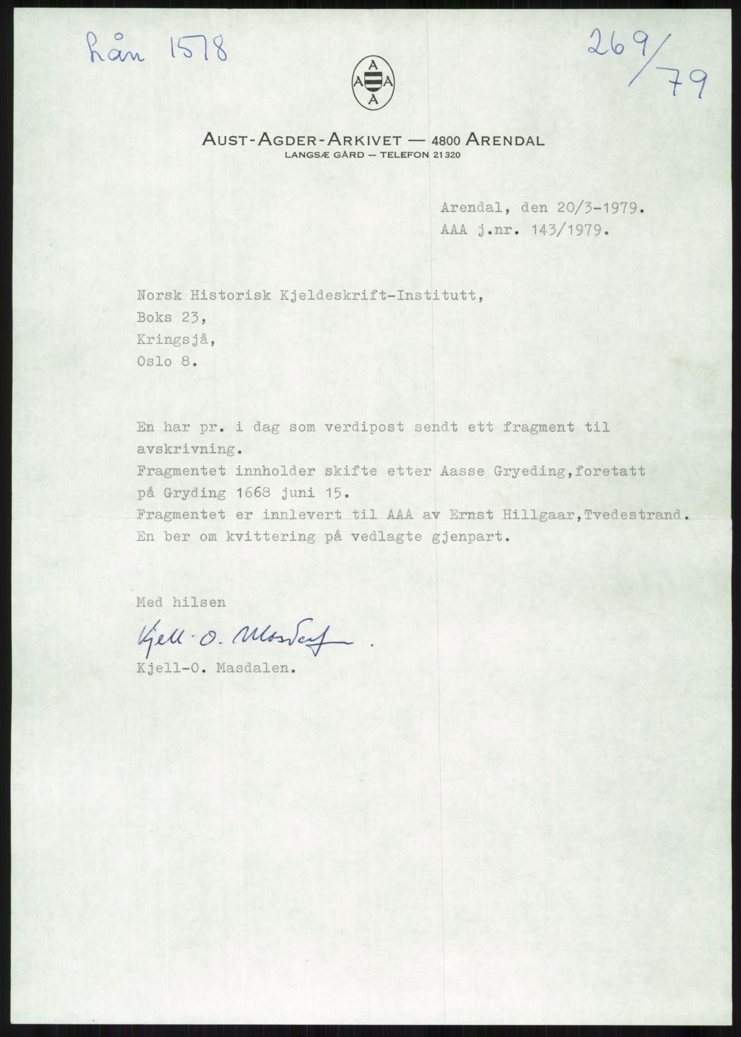 Samlinger til kildeutgivelse, Diplomavskriftsamlingen, AV/RA-EA-4053/H/Ha, p. 2789