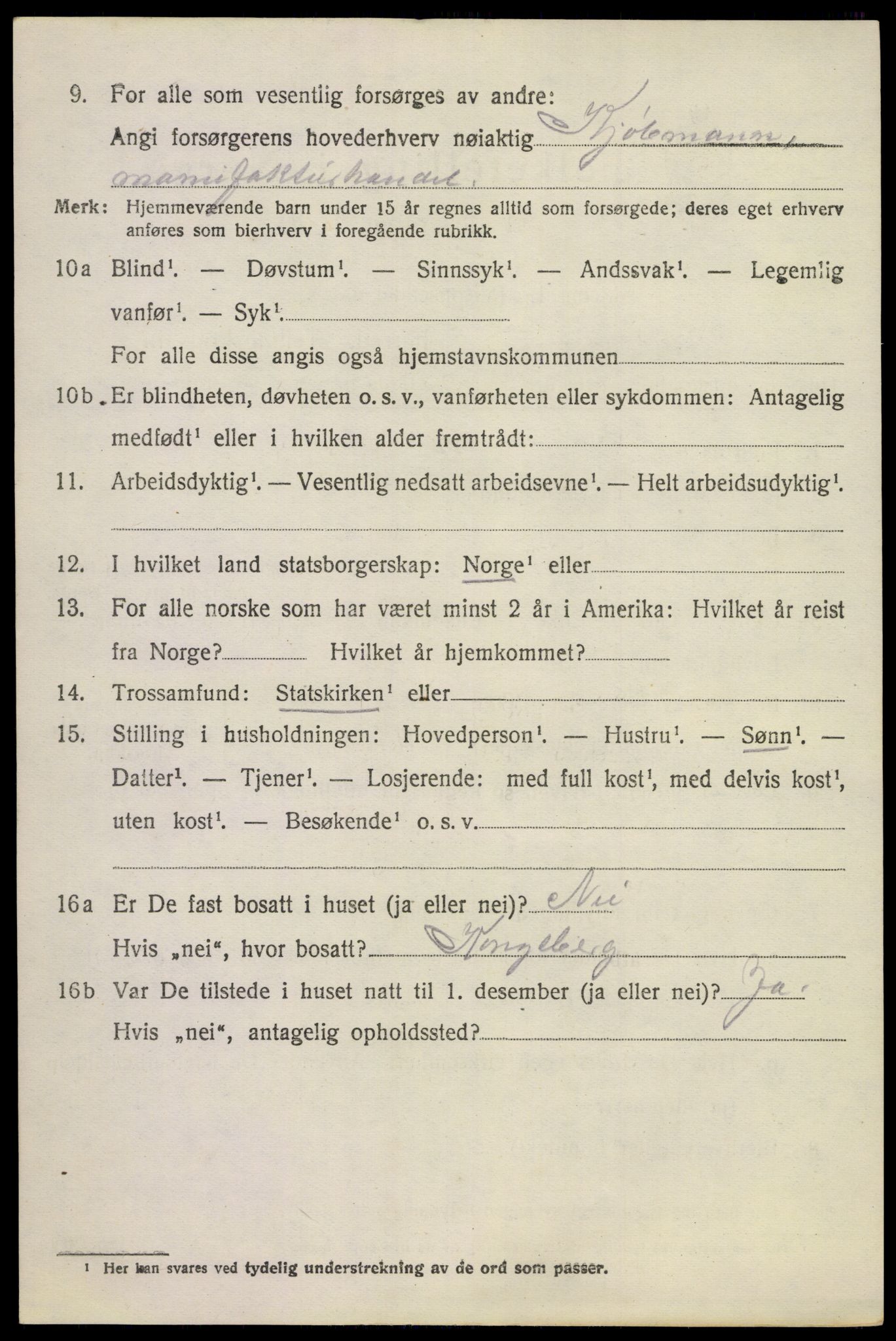 SAKO, 1920 census for Flesberg, 1920, p. 968