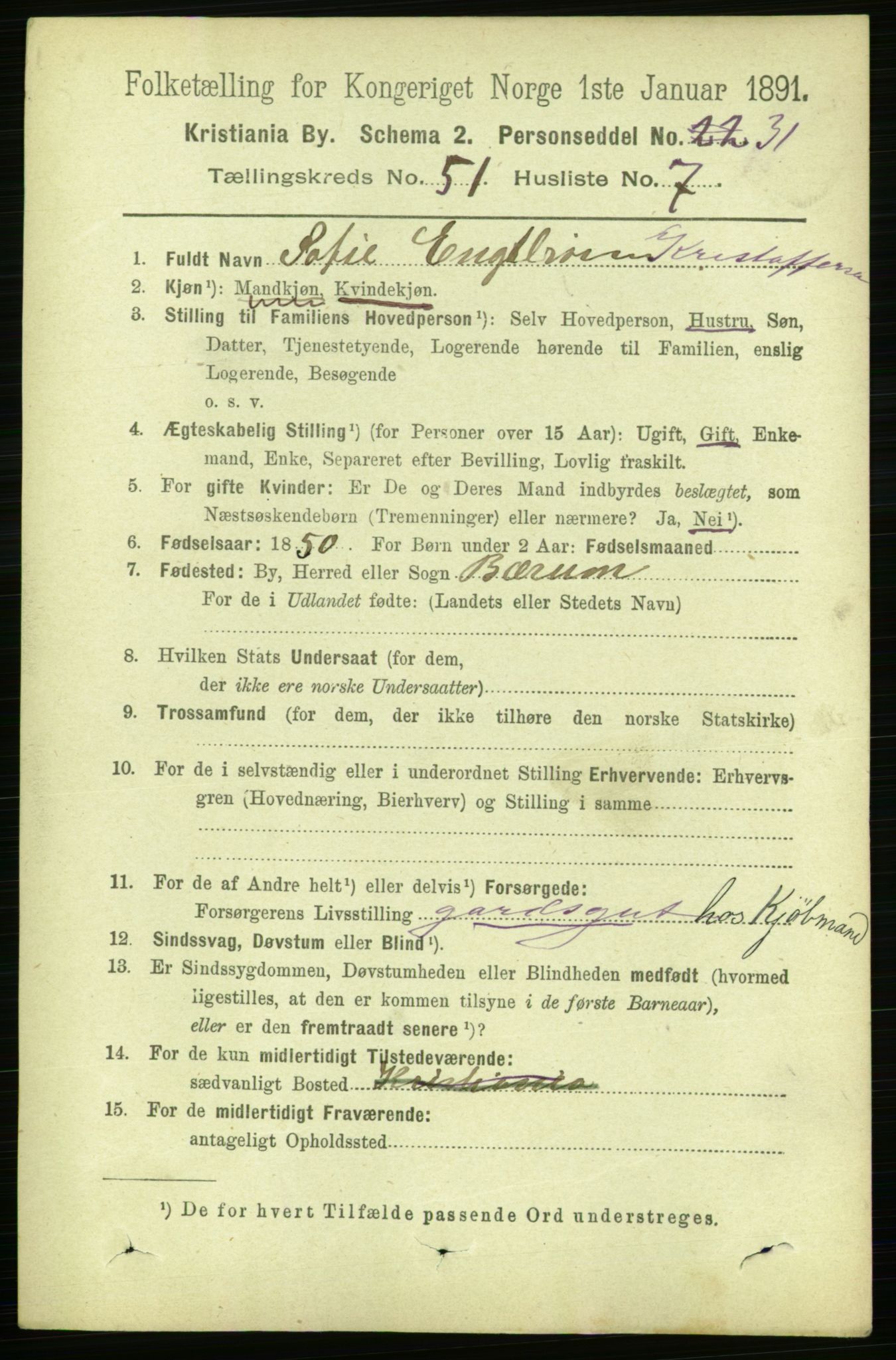 RA, 1891 census for 0301 Kristiania, 1891, p. 29362