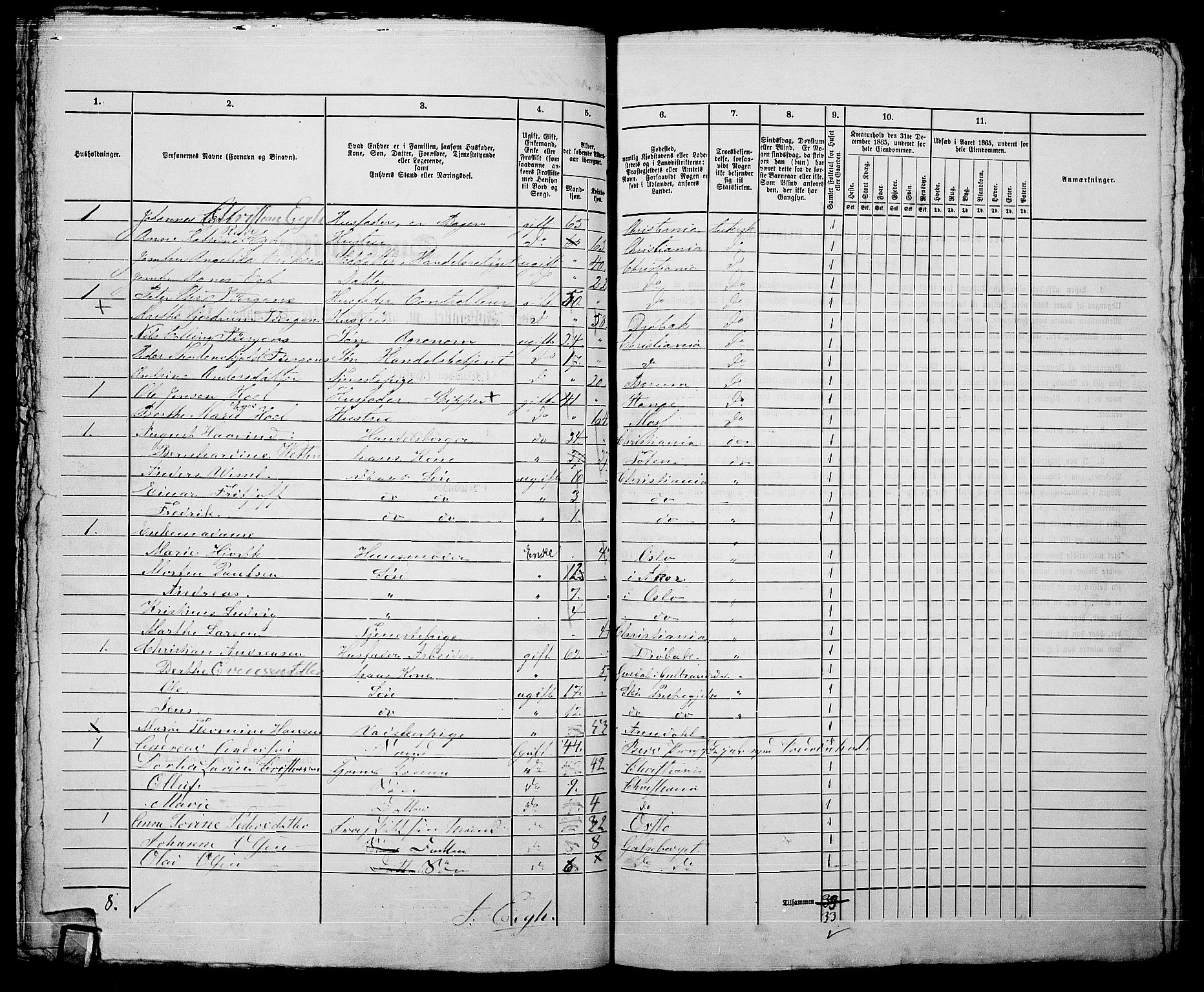 RA, 1865 census for Kristiania, 1865, p. 4295